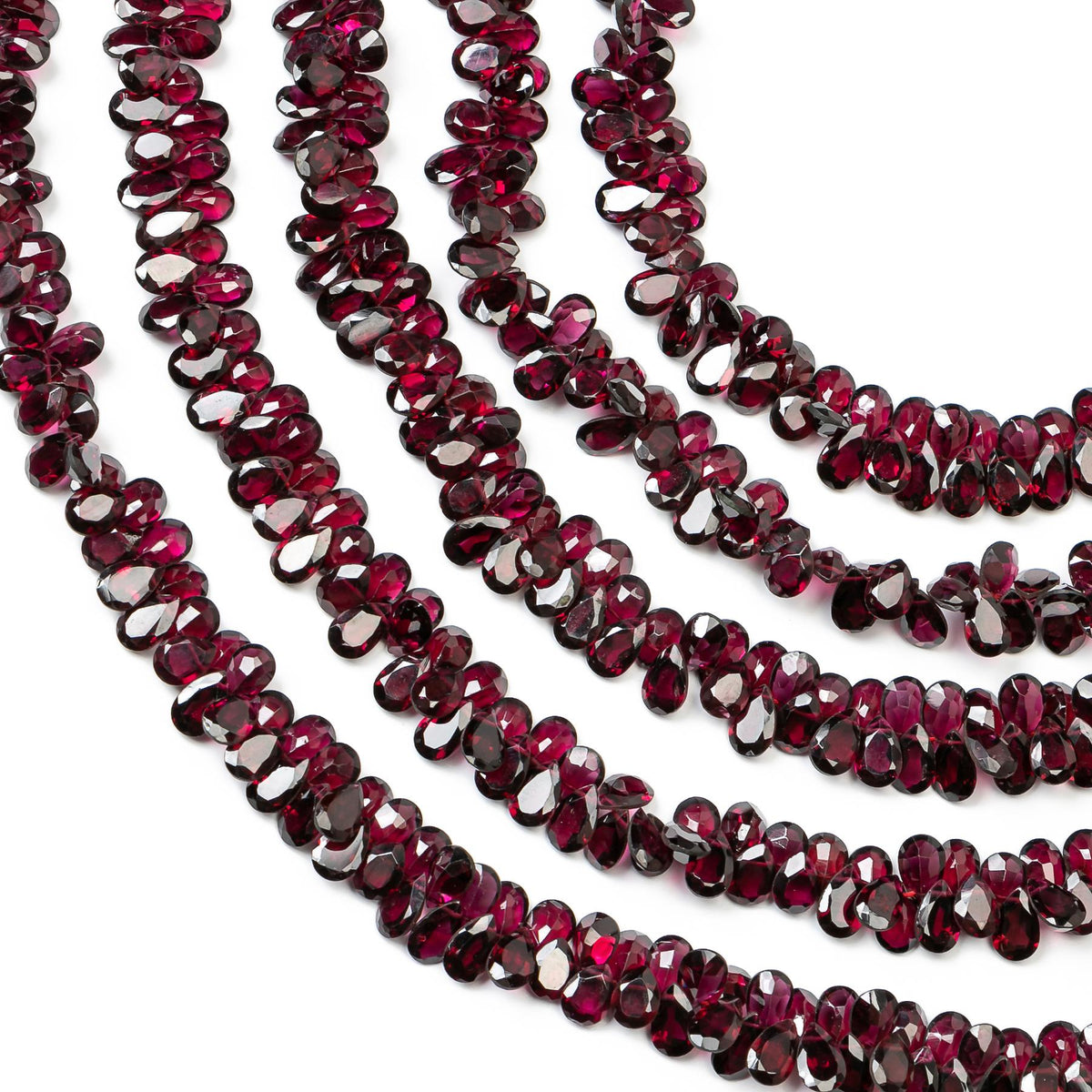 Top Quality Amazing Garnet Onion Shaped Briolette 4.5/5-7/7 mm fashion Approx 12 Inches Garnet Gemstone Beads