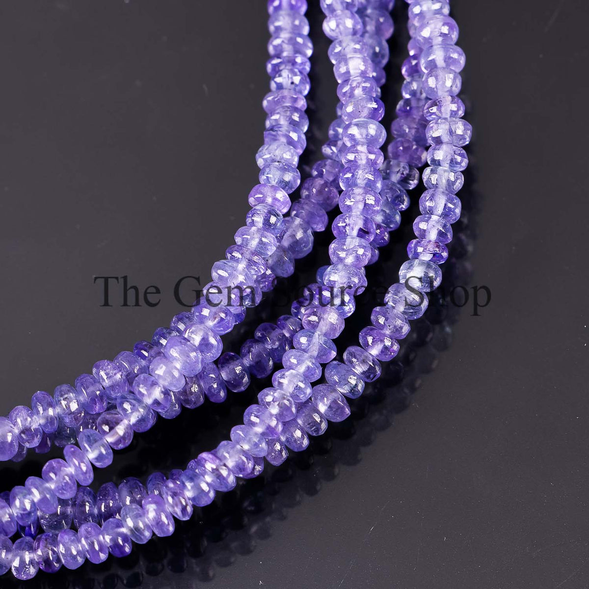 Natural Tanzanite Smooth Rondelle Beads | deals Natural Semi Precious Gemstone | 4-5.5 MM | 16 Inches | December Birthstone Necklace | GC#1513