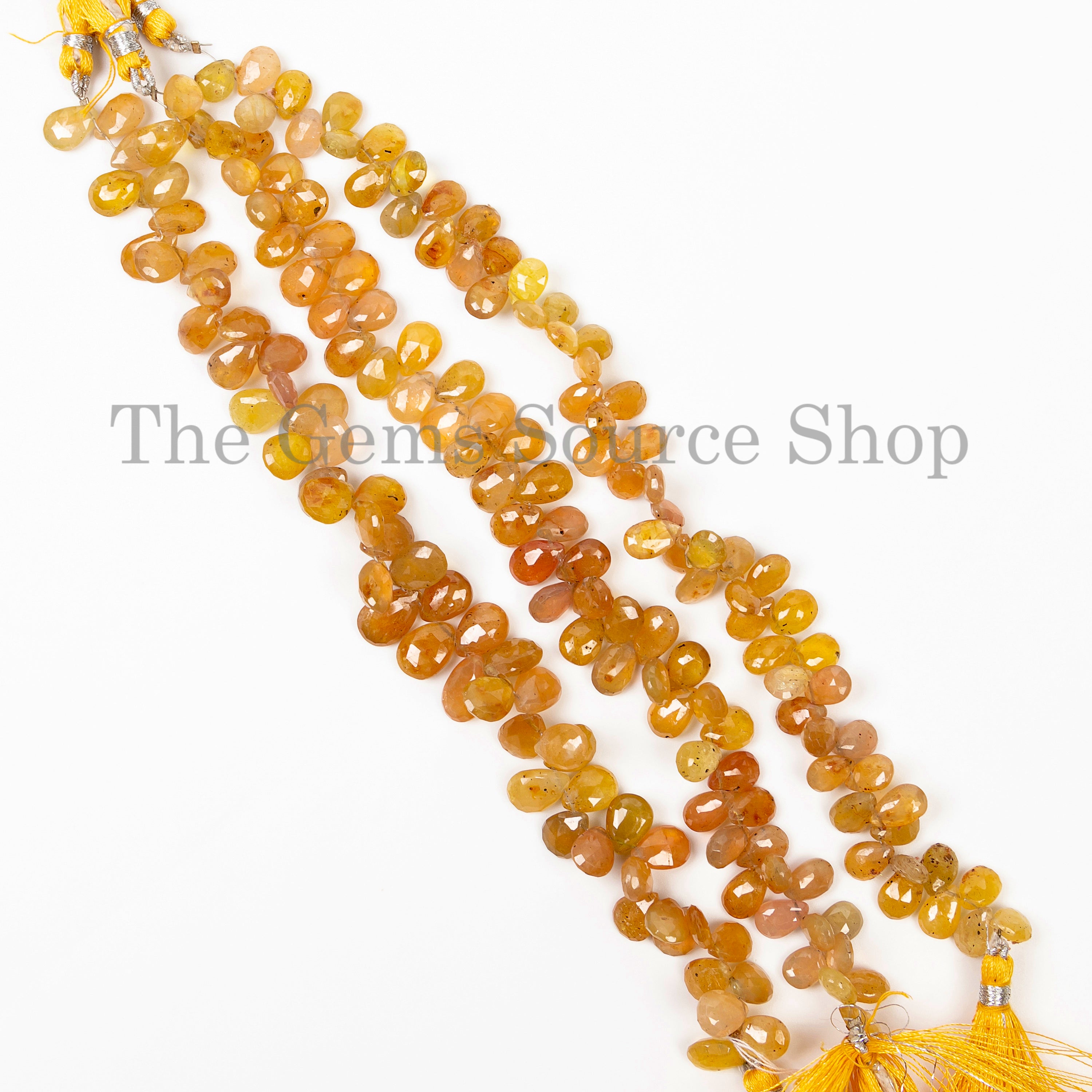 Yellow Sapphire Top Drill Bead