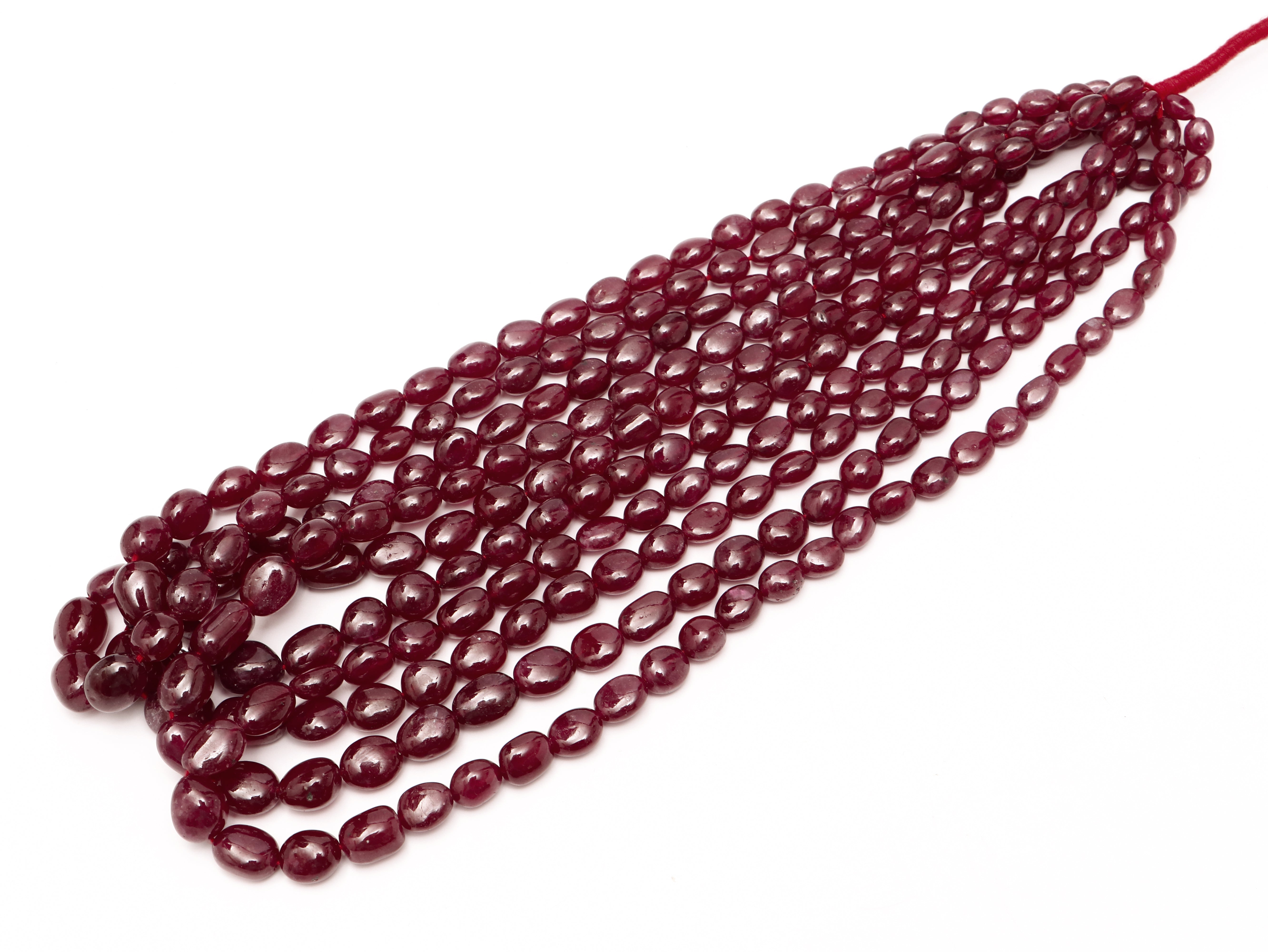 Natural Ruby Faceted Nugget Shape Wholesale Gemstone Beads Strand- 5x7-9x11mm-17"