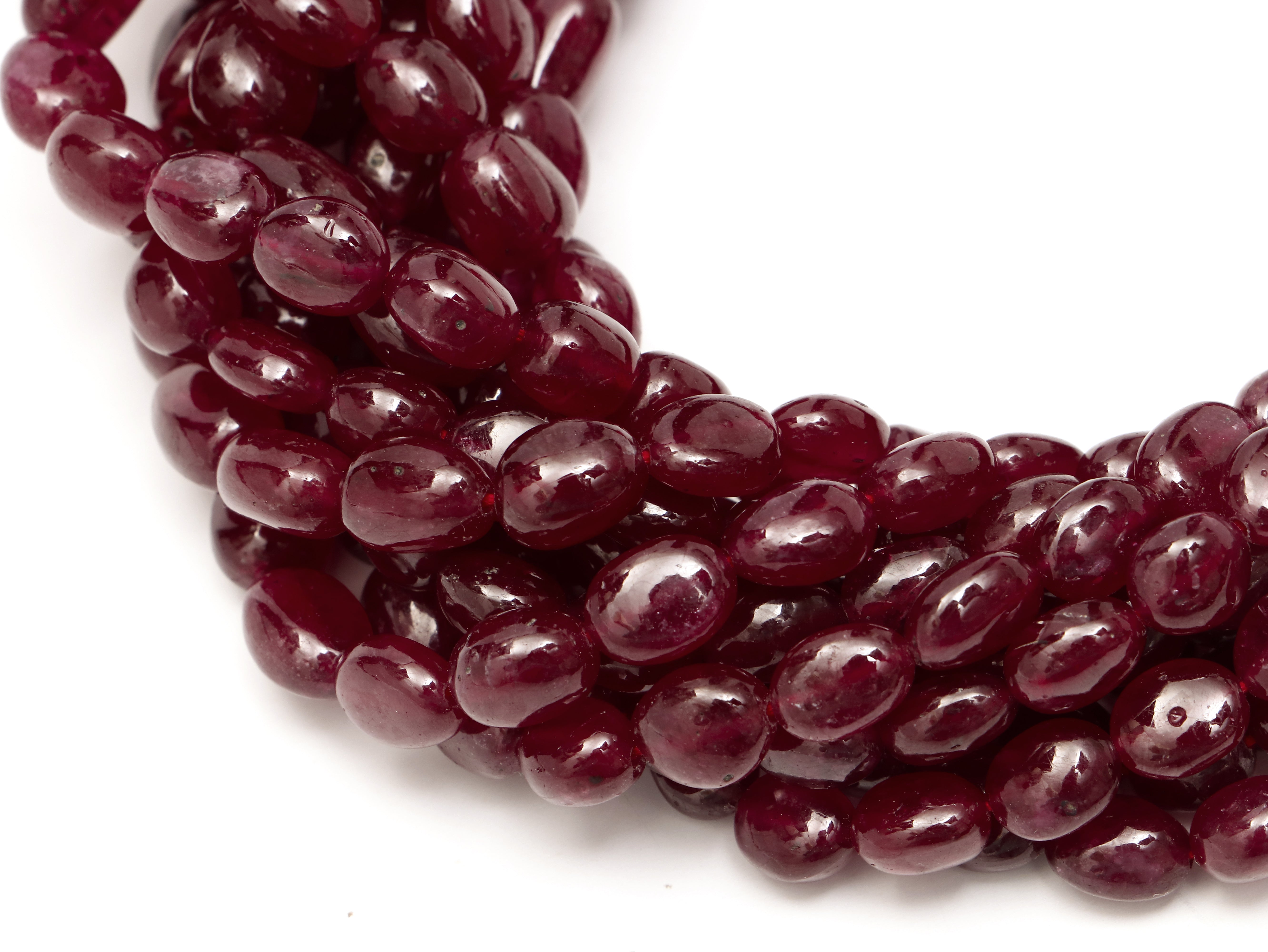 Natural Ruby Faceted Nugget Shape Wholesale Gemstone Beads Strand- 5x7-9x11mm-17"