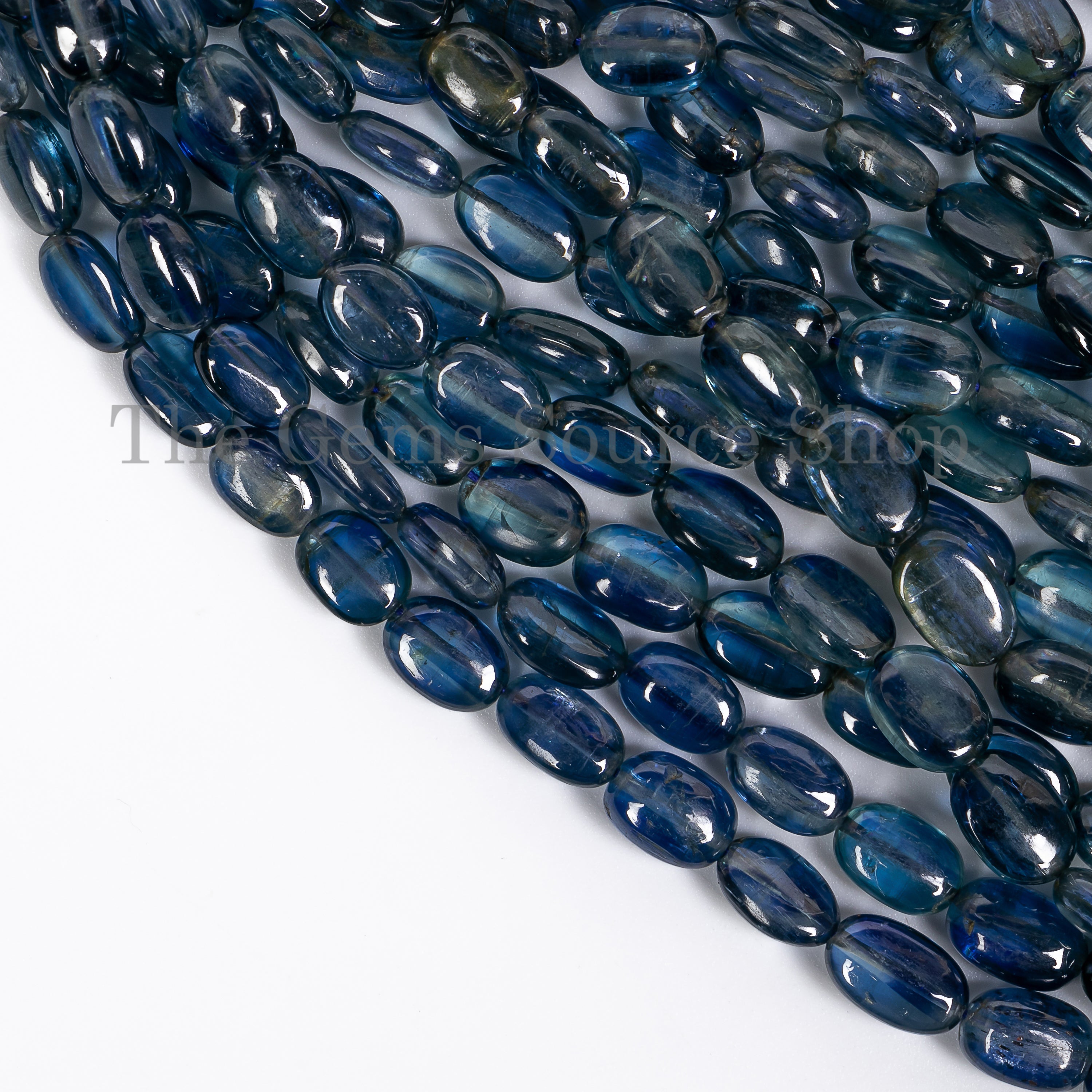 Blue Kyanite Oval Shape Beads