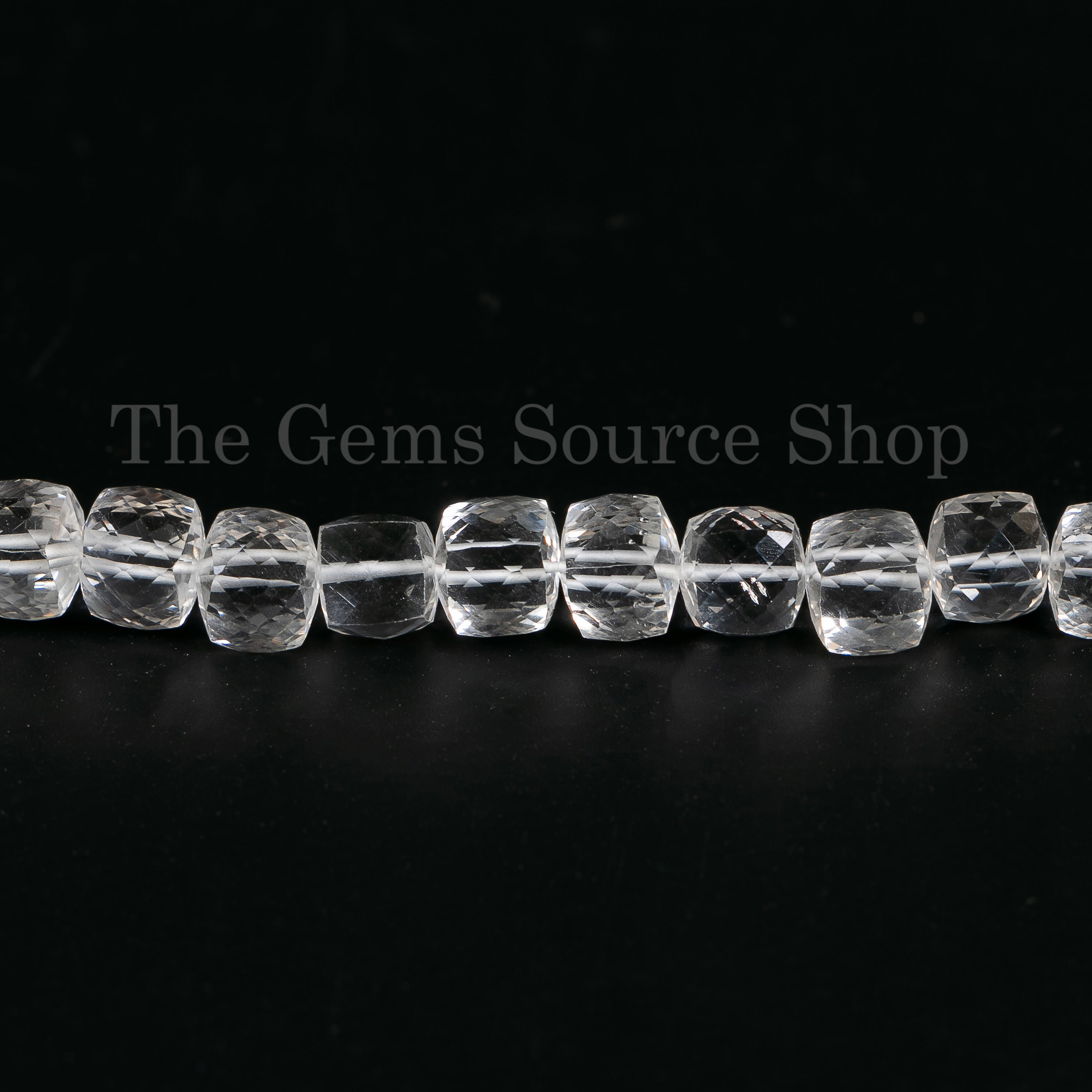  White Topaz Straight Drill Beads