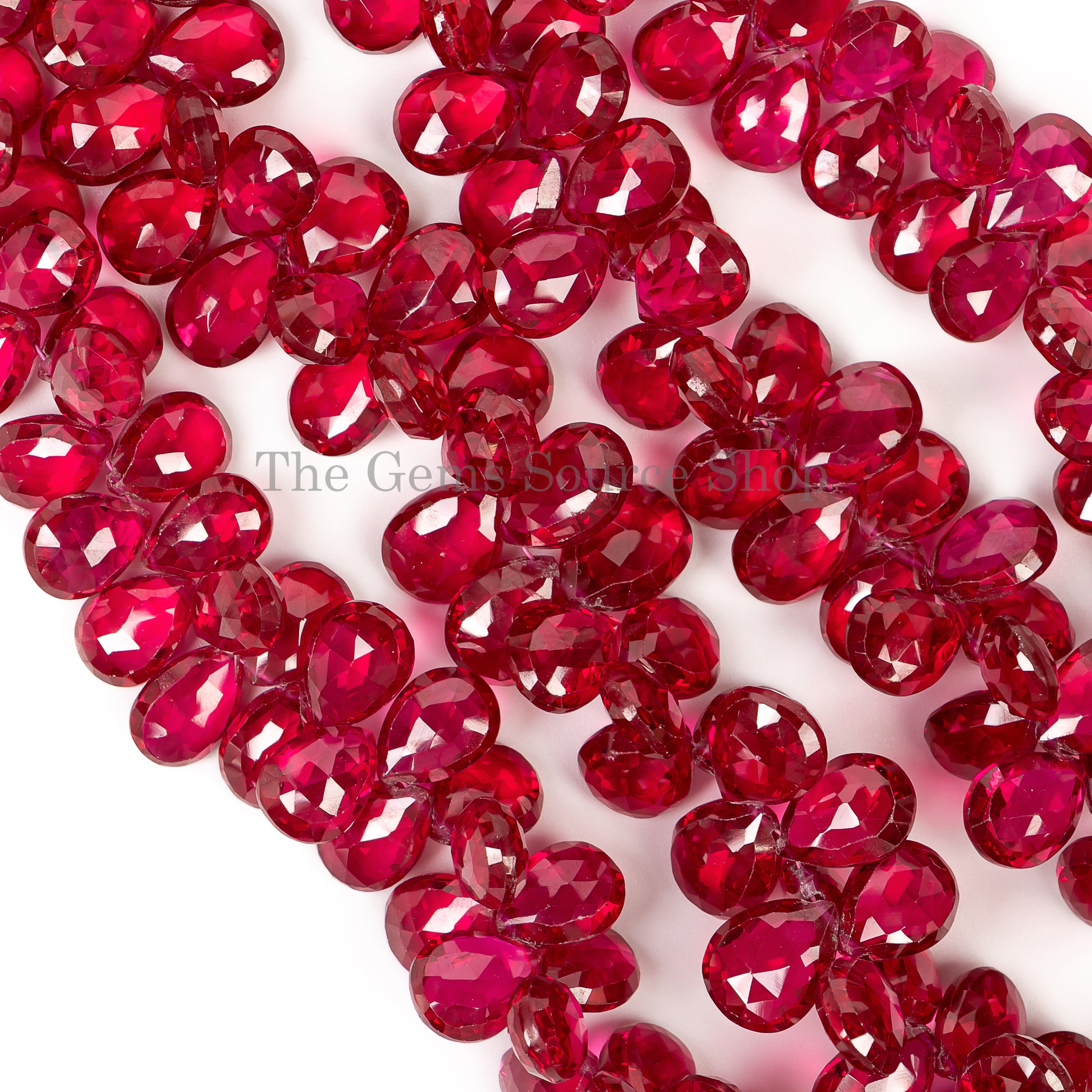 Faceted Pear Shape Beads