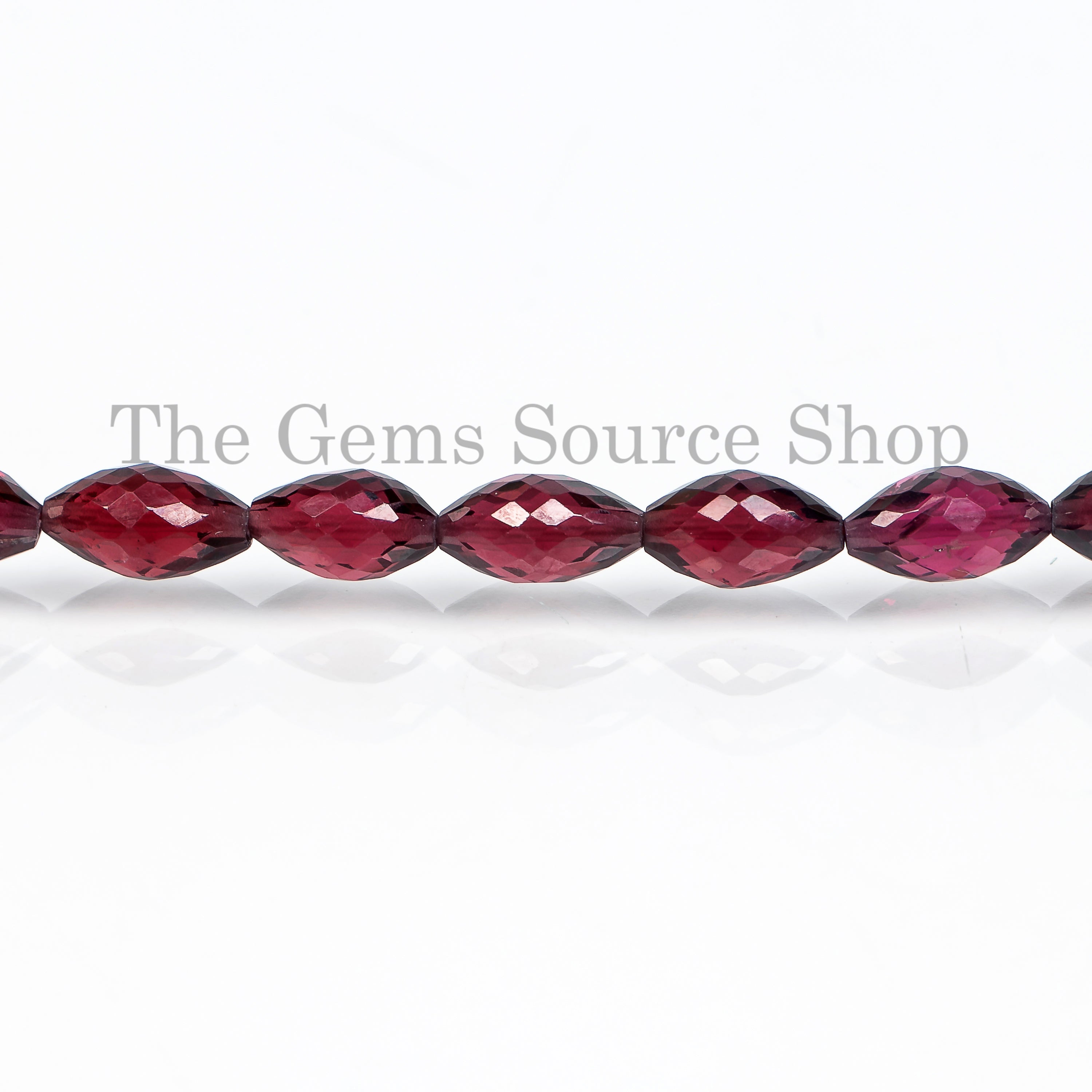 Natural Garnet Briolette Loi Shape Wholesale 4.5x8.5-6x11mm Gemstone Beads 8" Strand