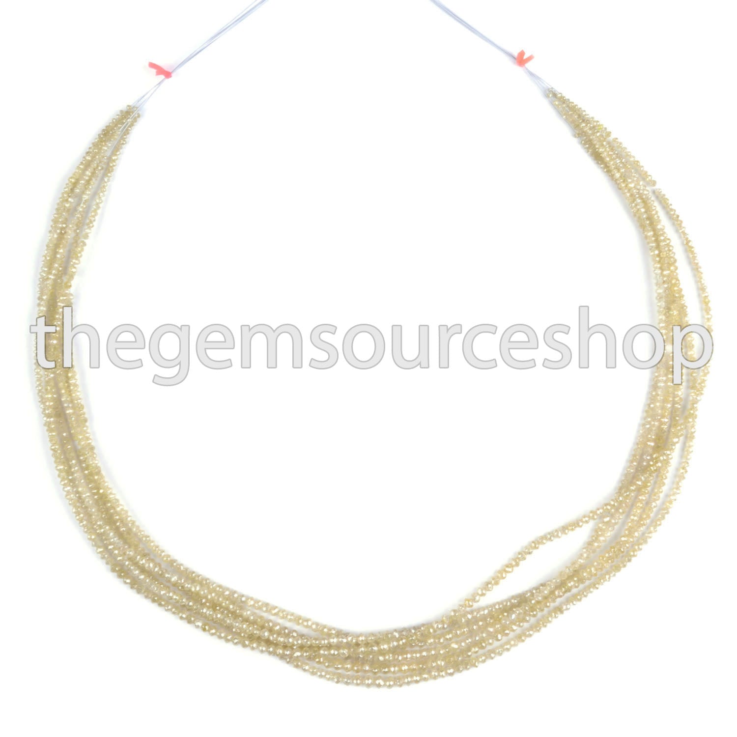 Best Quality Yellow Diamond 1.7-3.25mm Faceted Rondelle Shape Wholesale Beads 16" Strand