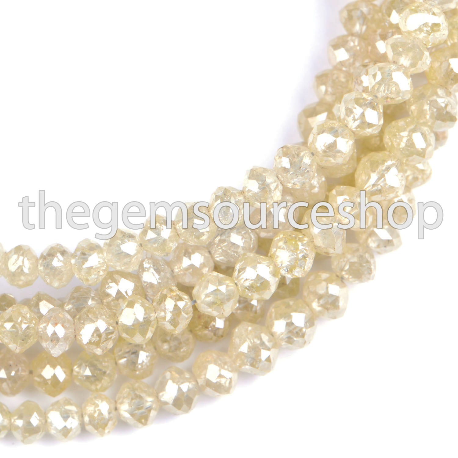 Best Quality Yellow Diamond 1.7-3.25mm Faceted Rondelle Shape Wholesale Beads 16" Strand