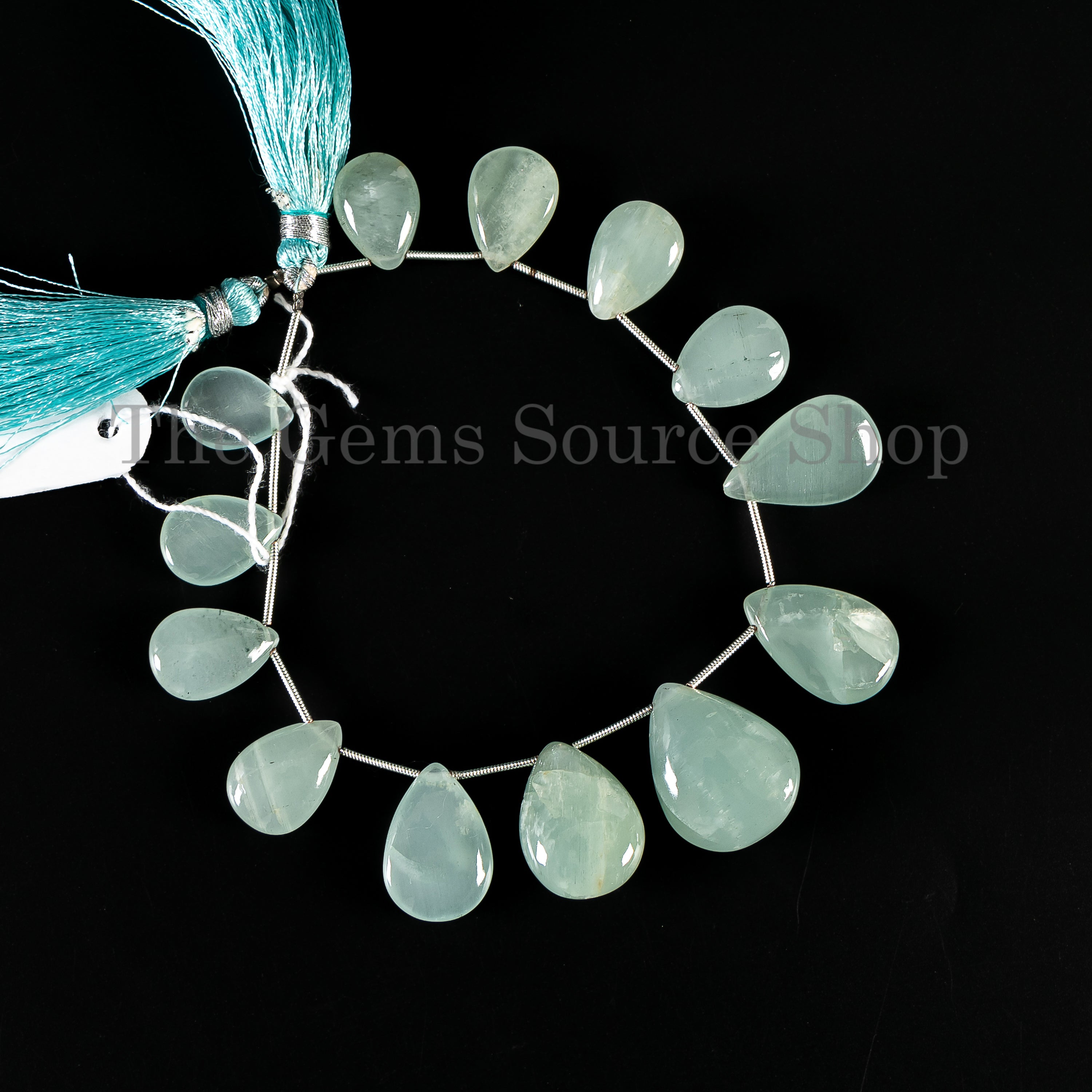 Big Size Quality Aquamarine 14x25-20x25mm Smooth Pear Shape Wholesale Beads 5" Strand