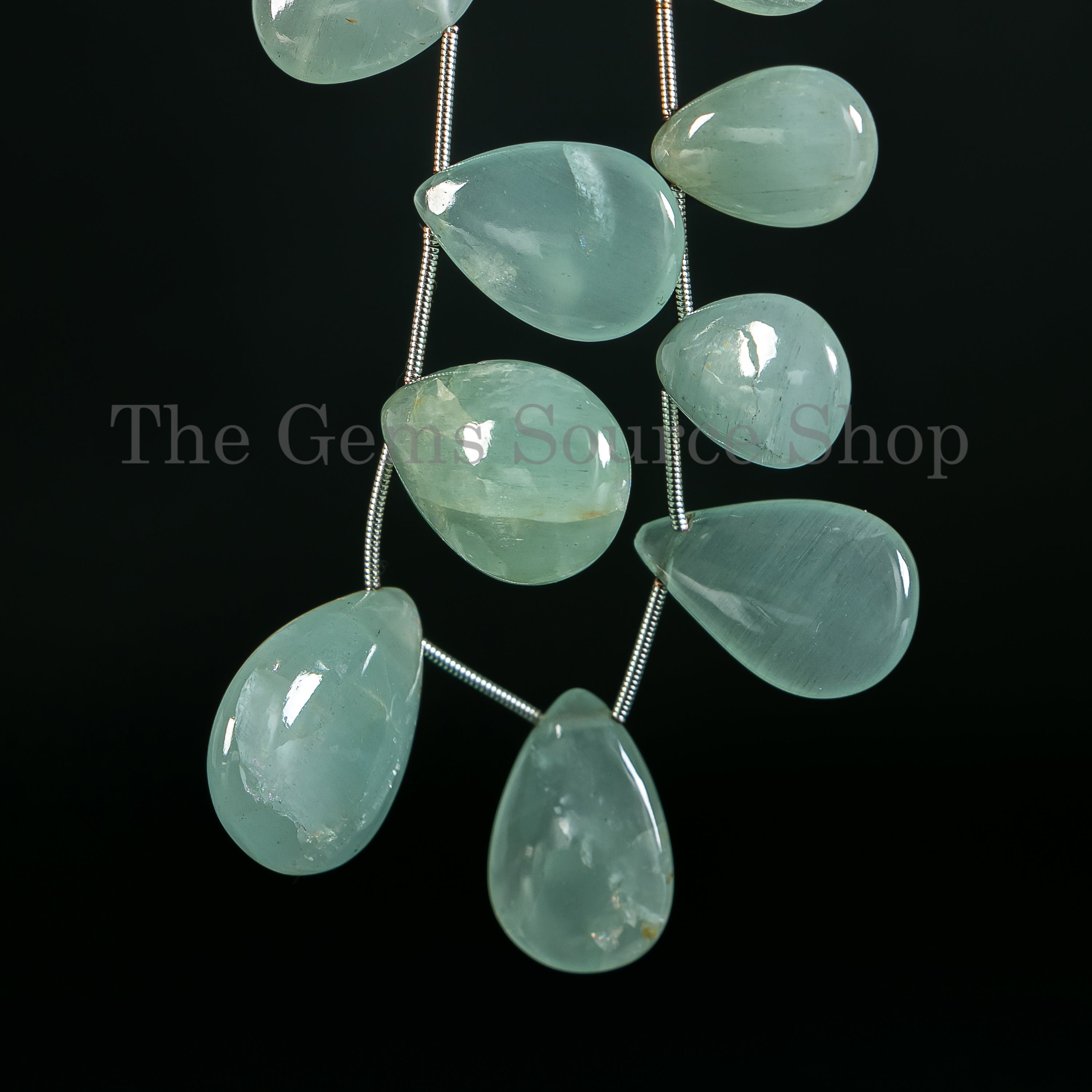 Big Size Quality Aquamarine 14x25-20x25mm Smooth Pear Shape Wholesale Beads 5" Strand