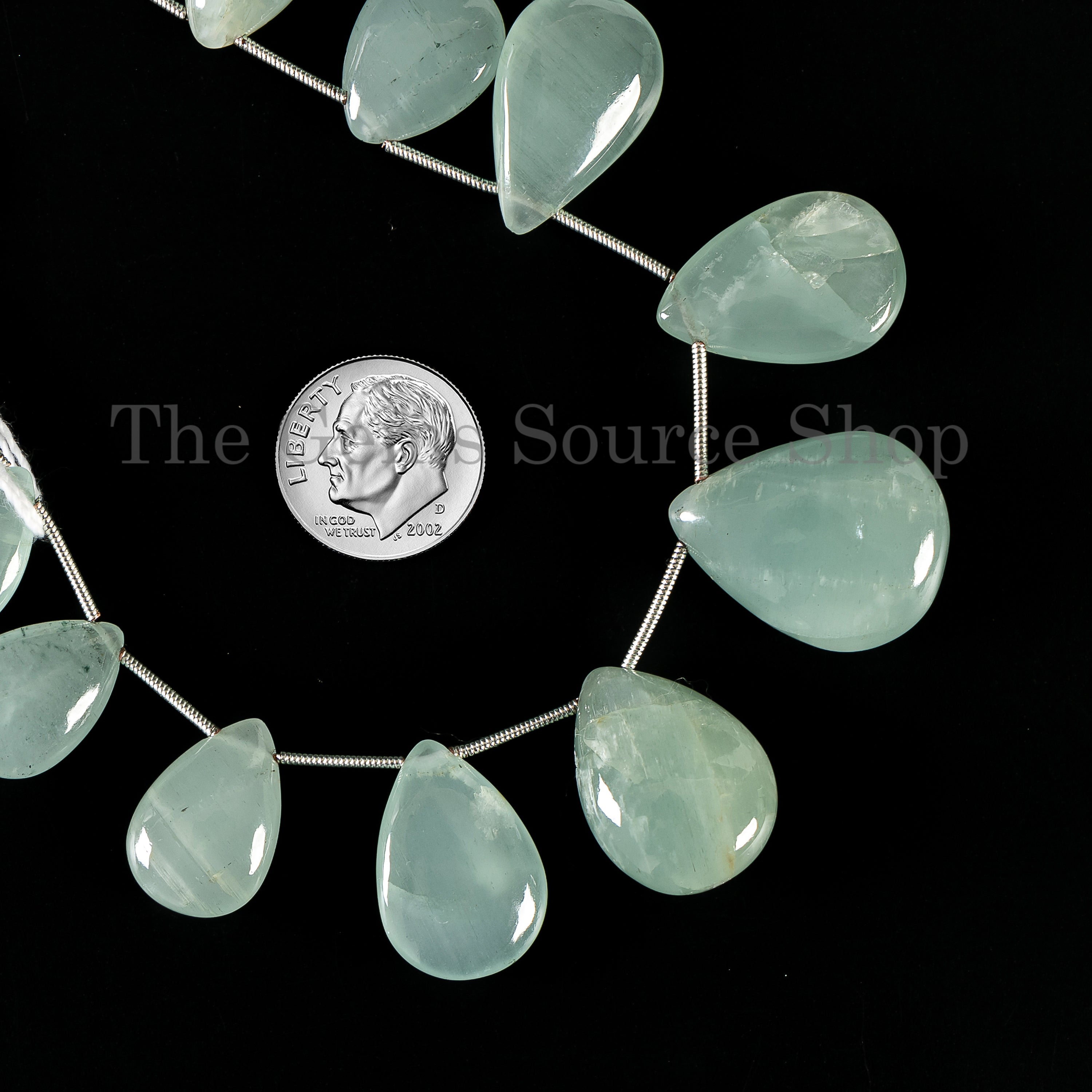 Big Size Quality Aquamarine 14x25-20x25mm Smooth Pear Shape Wholesale Beads 5" Strand