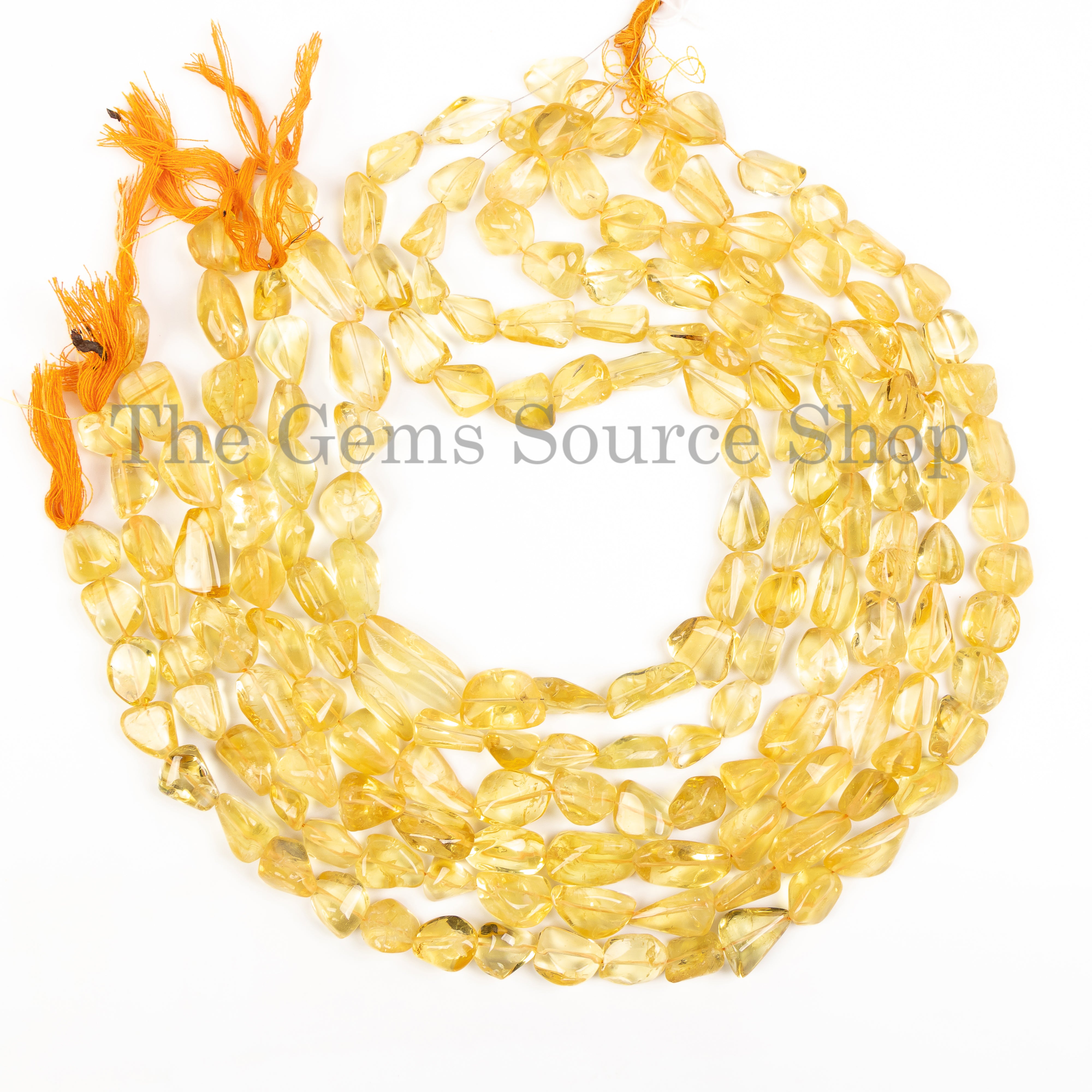 10x12-13x18mm-16" Citrine Smooth Nugget/Tumble Wholesale Beads Strand for Jewelry