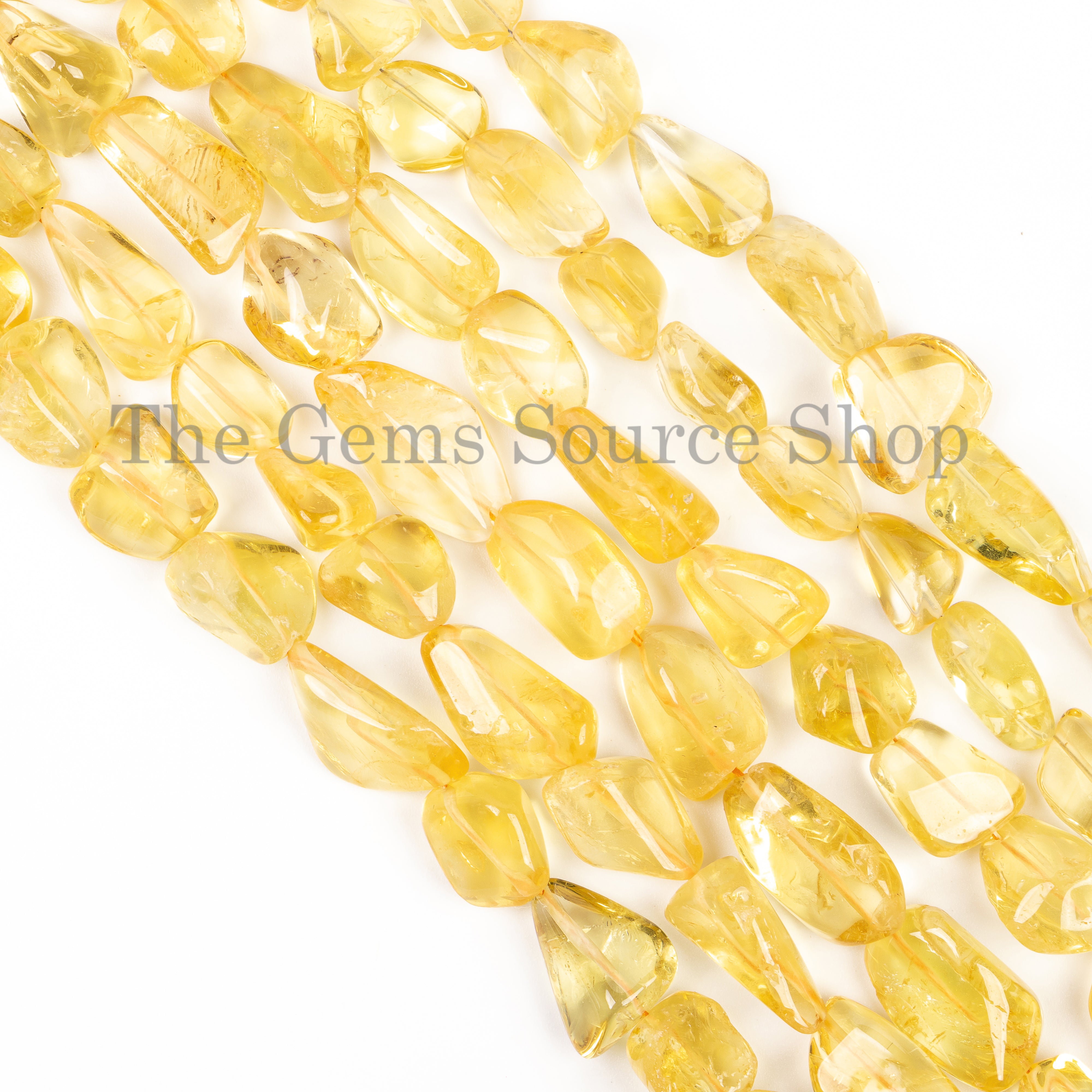 10x12-13x18mm-16" Citrine Smooth Nugget/Tumble Wholesale Beads Strand for Jewelry