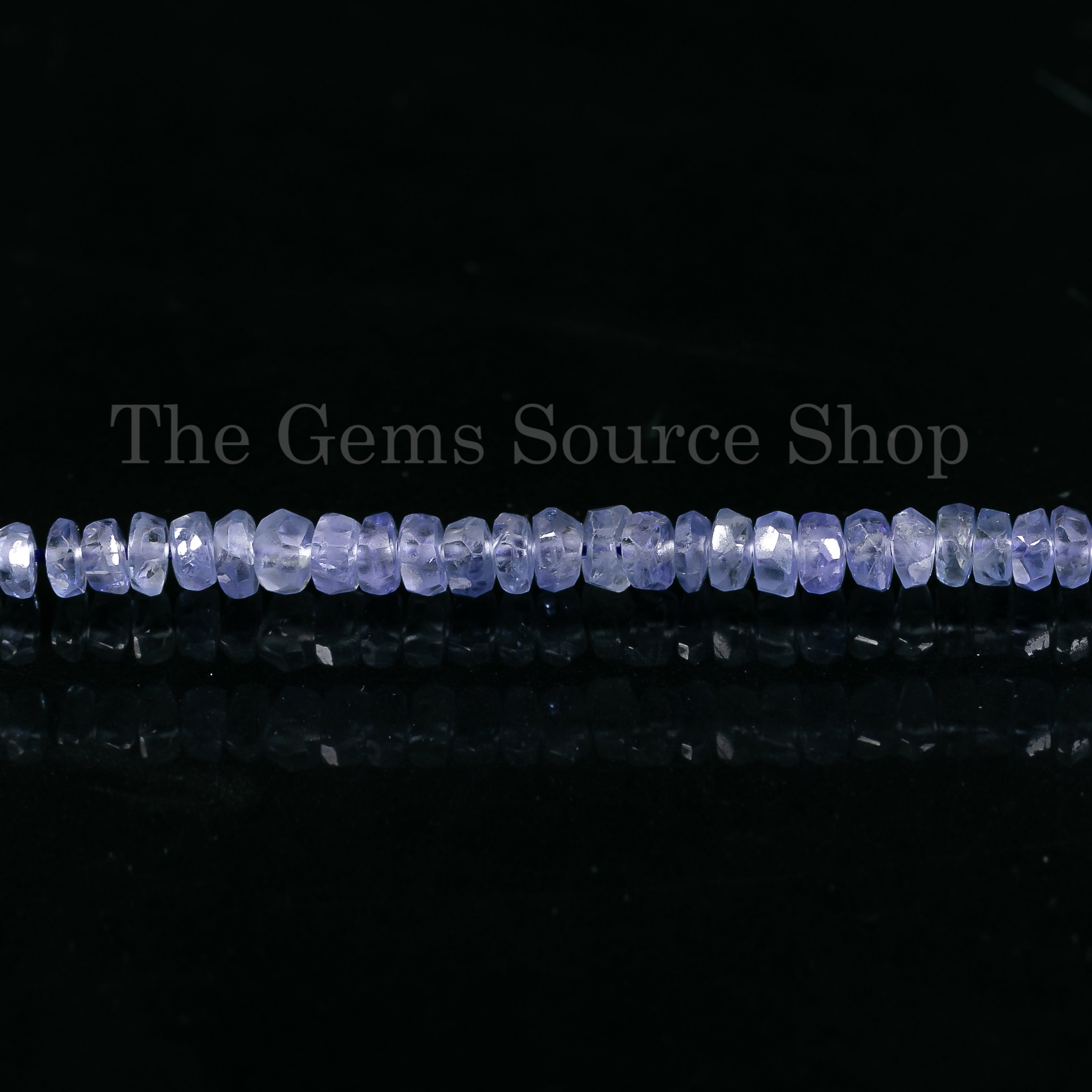 Faceted Rondelle Shape Natural Blue Sapphire 2-3mm Gemstone Beads 16" Strand