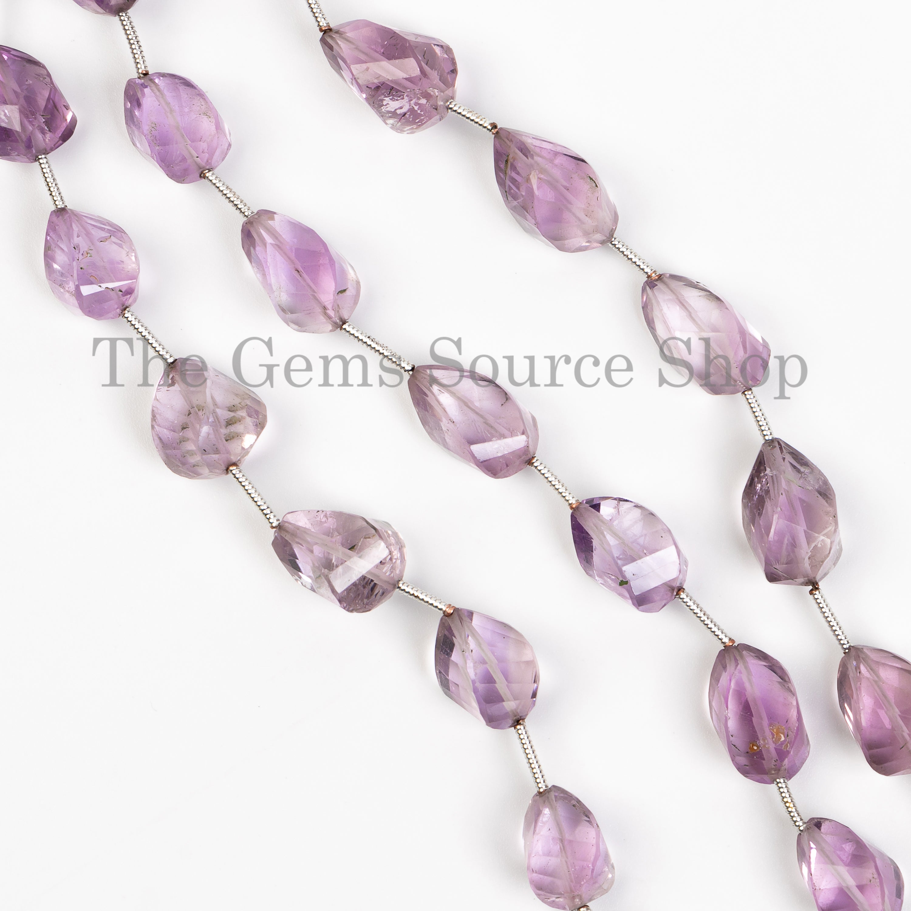 Fancy Cut Ametrine Nuggets/ Tumble Bulk Gemstone Beads Strand- 8"-9.5x16.5-11x19mm