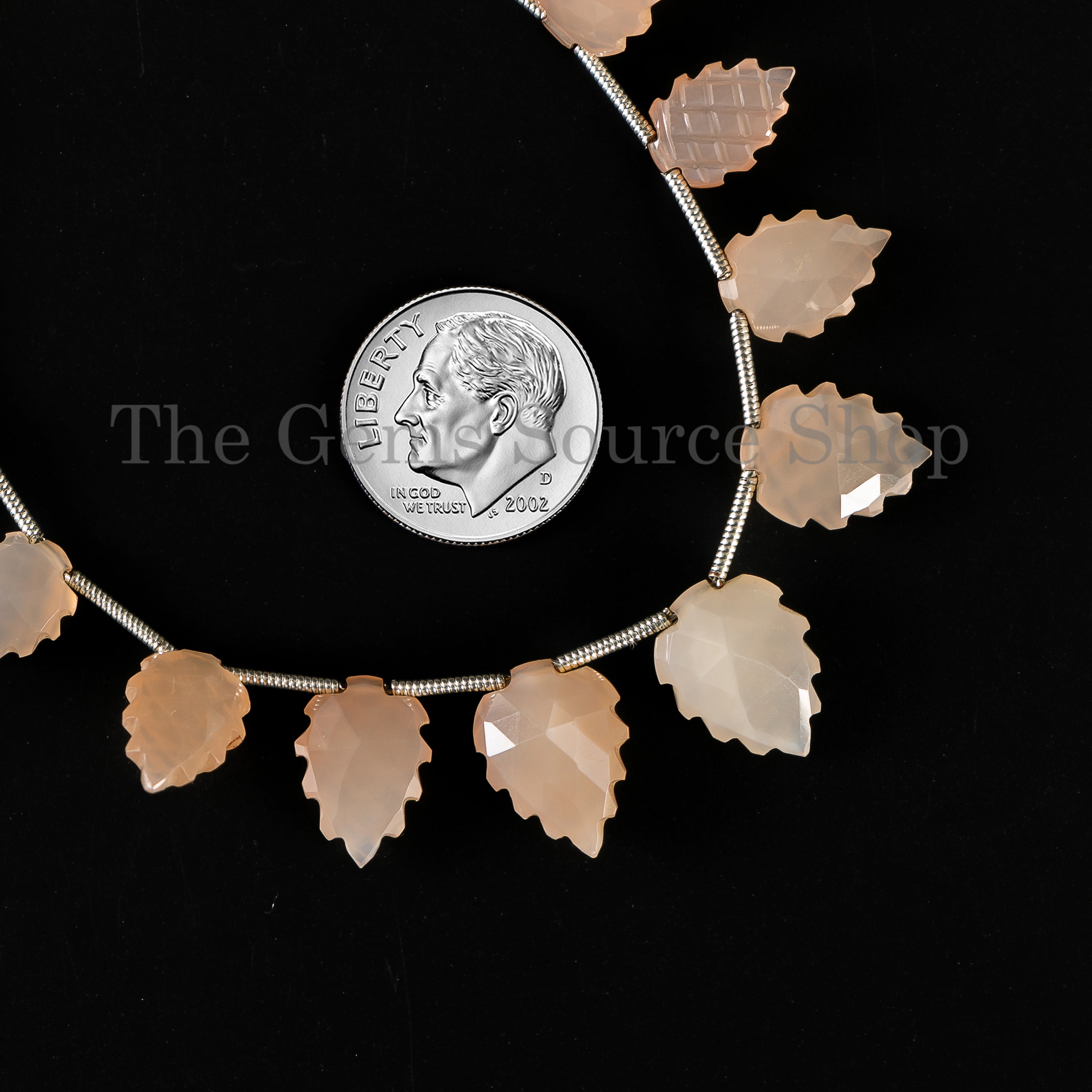 Hand Carved Pear Shape Natural Peach Moonstone Side Drilled Beads Strand- 7x10-10x14mm-8"