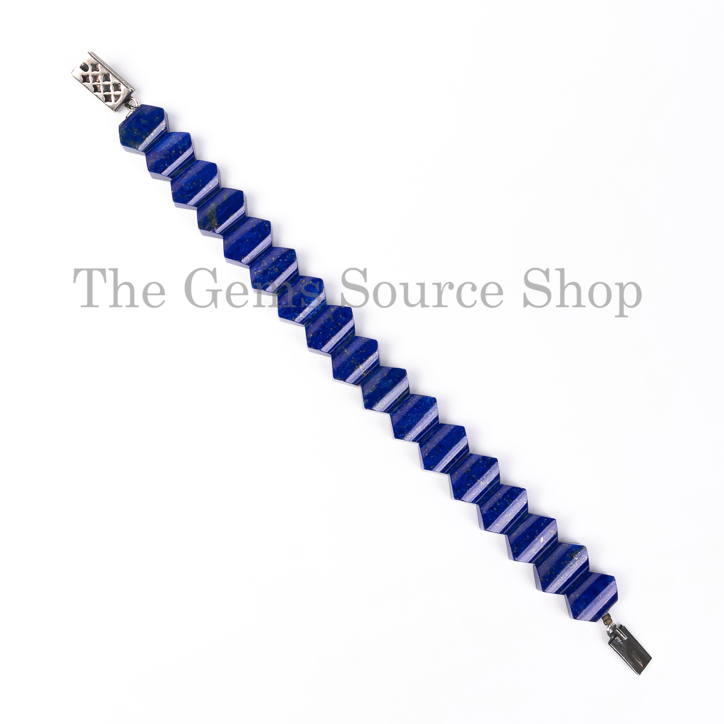 Handcrafted Lapis Lazuli Gemstone Beaded Bracelet- Unisex Gemstone Jewelry