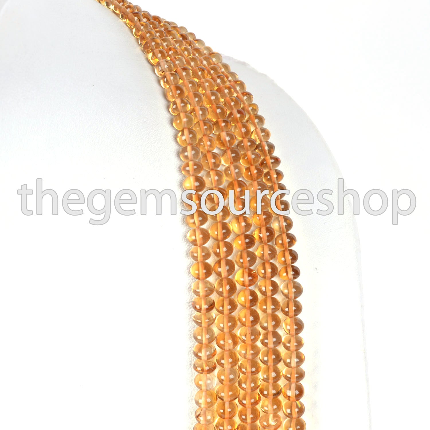 Handmade Genuine Citrine Beaded Necklace- Healing Gemstone Jewelry for Women