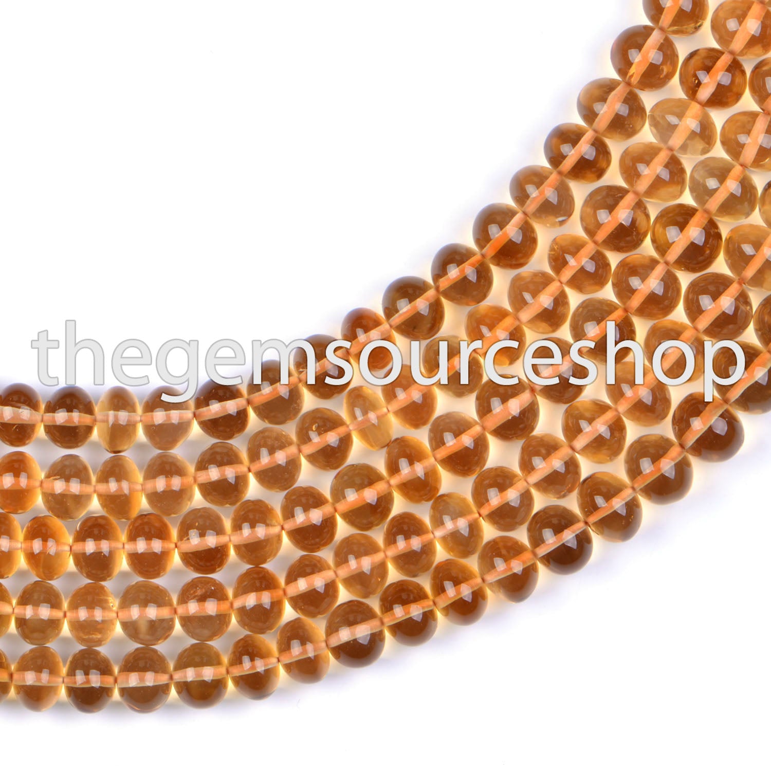 Handmade Genuine Citrine Beaded Necklace- Healing Gemstone Jewelry for Women