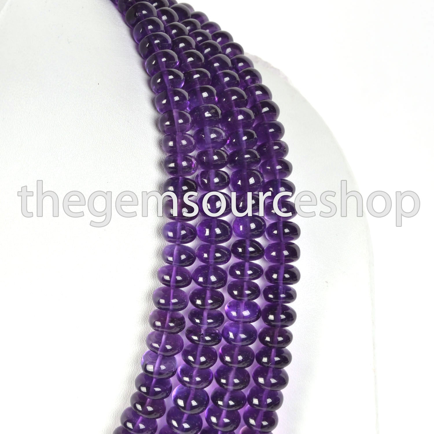 Handmade Genuine Purple Amethyst Beaded Necklace- Heavy Party Wear Women Jewelry