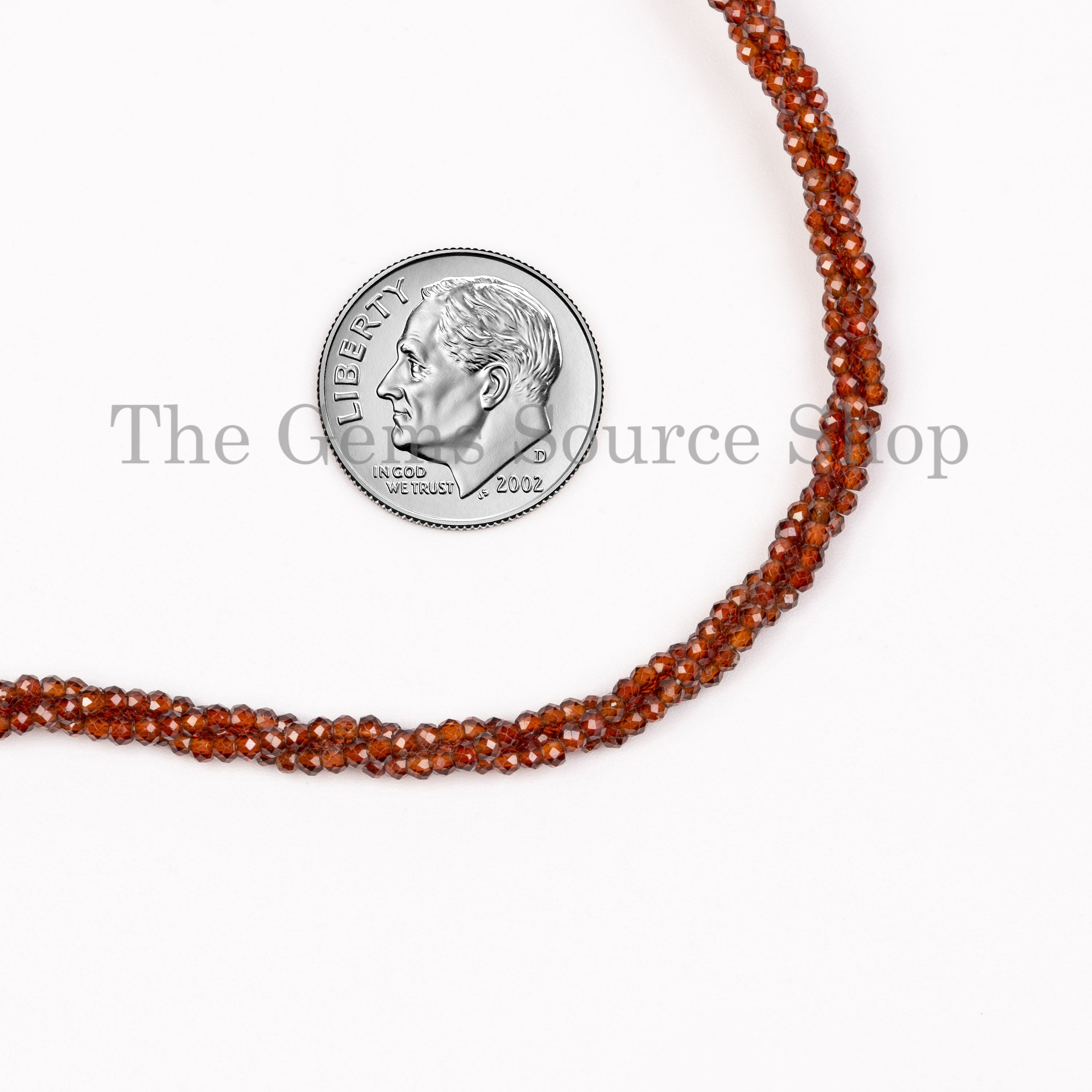 Handmade Hessonite Garnet Round Beaded Choker Necklace- Women Gemstone Jewelry