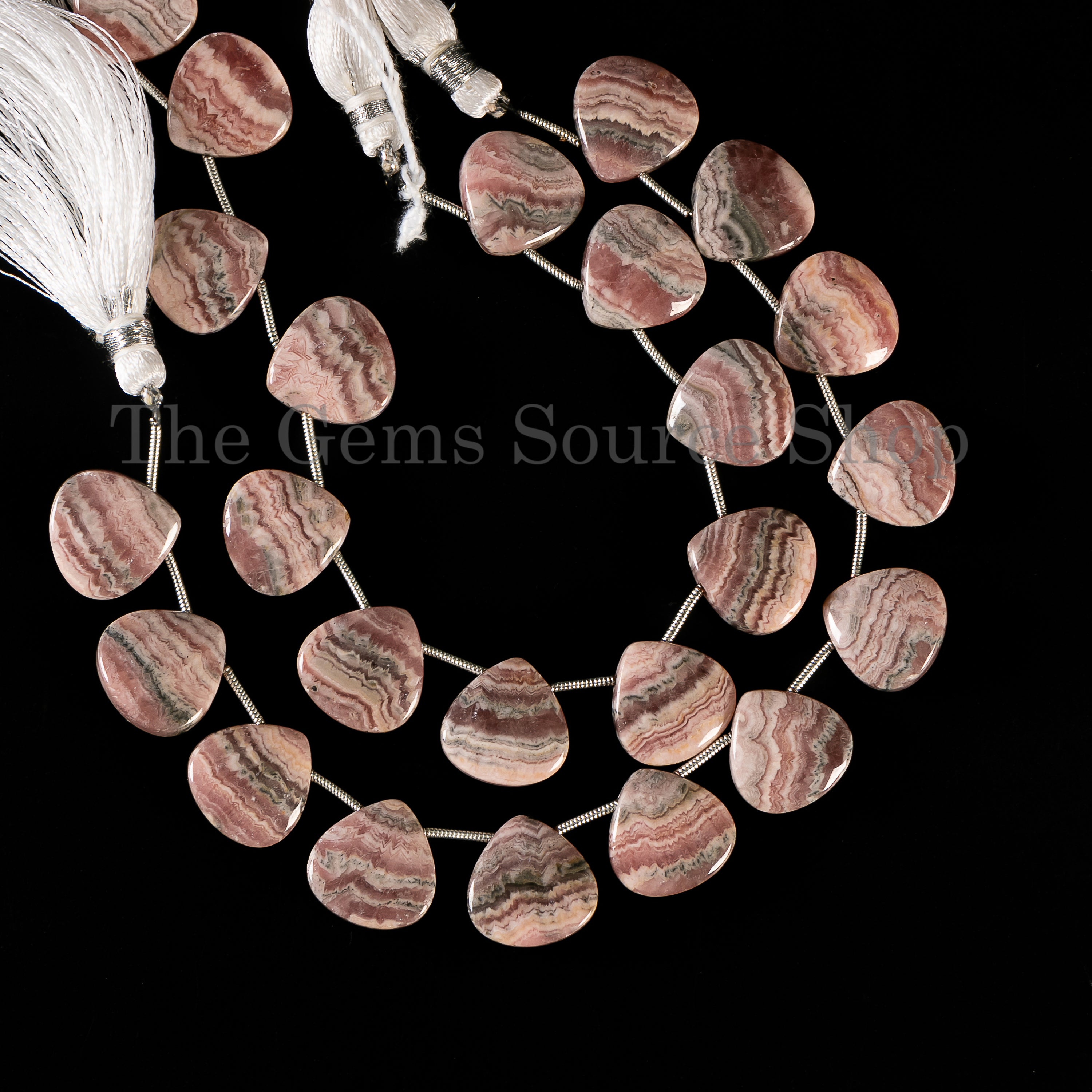 High Quality Natural Rhodochrosite 14x14mm Smooth Heart Shape Wholesale Beads 5.5" Strand