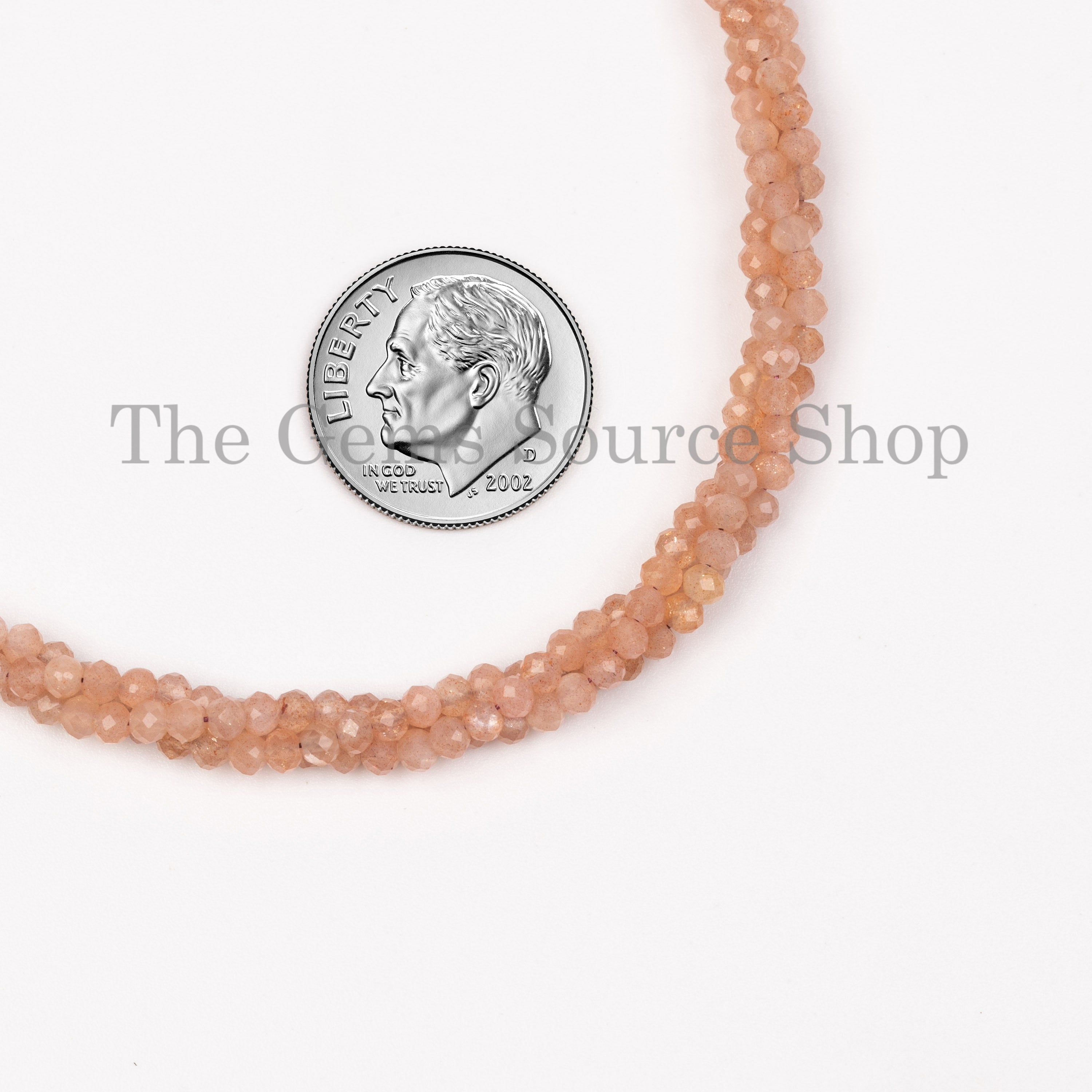 Natural Peach Moonstone Tiny Beaded Women Choker Necklace- HEALING GEMSTONE Jewelry