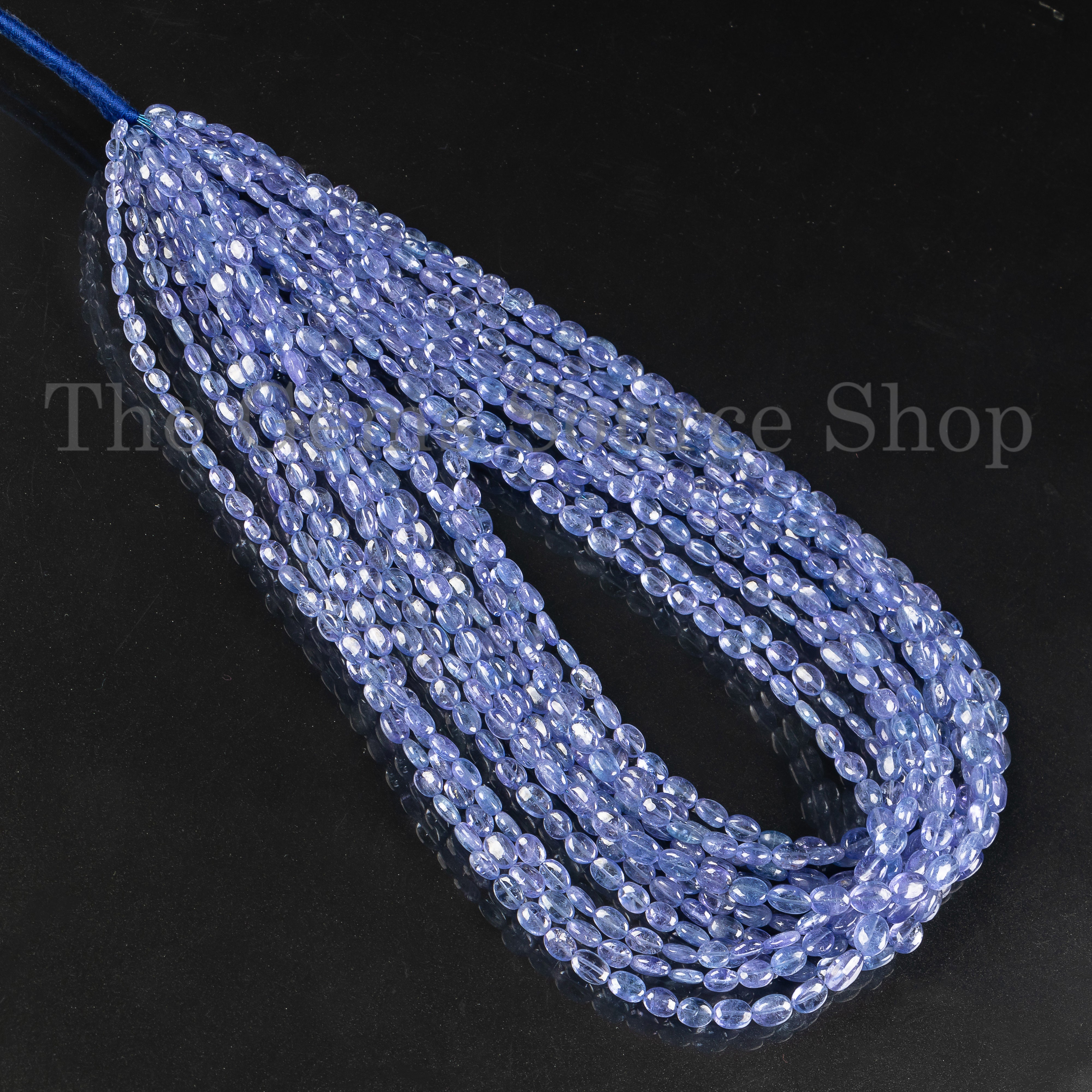 Natural Tanzanite Smooth Oval Shape 4x5-6x9mm Gemstone Beads 14" Strand