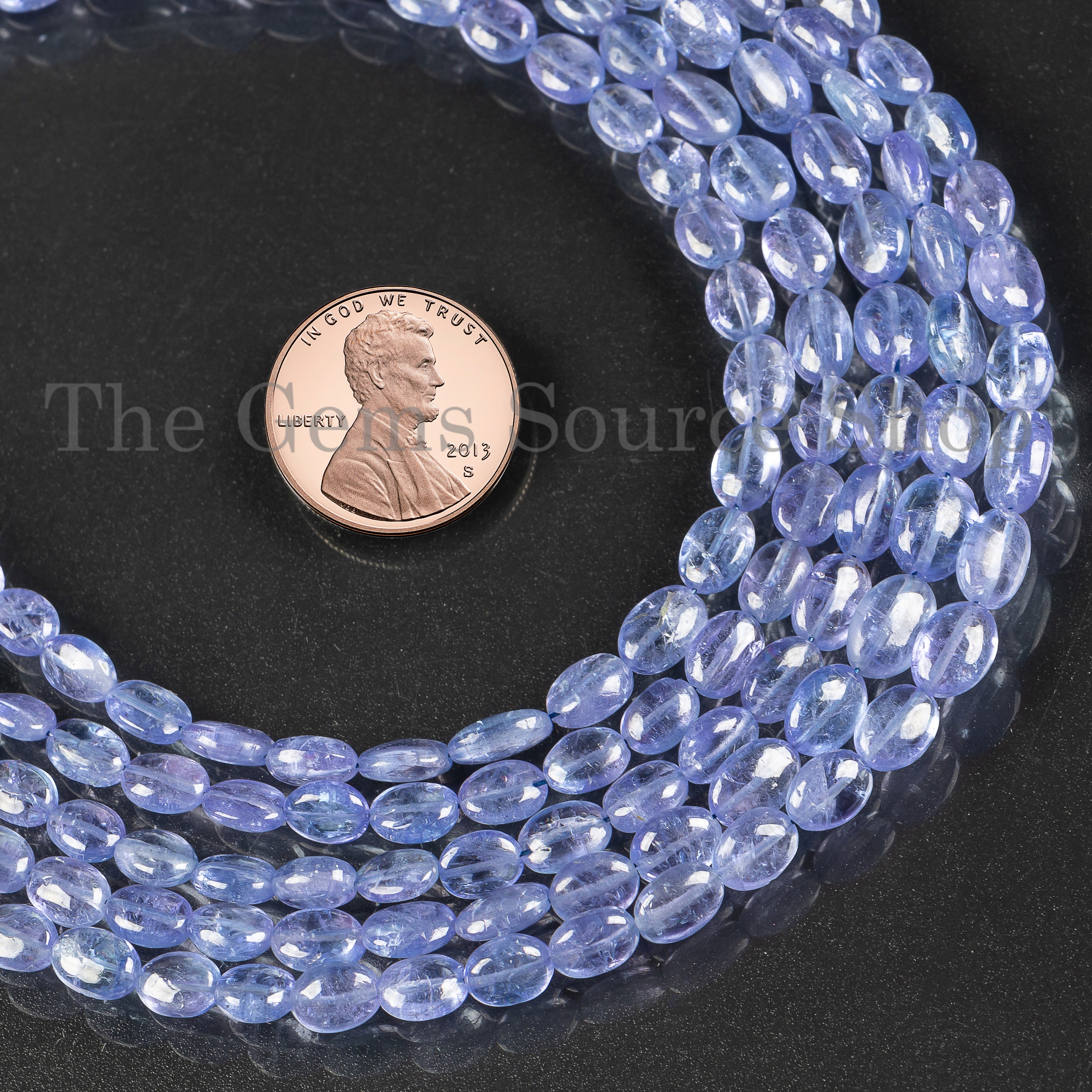 Natural Tanzanite Smooth Oval Shape 4x5-6x9mm Gemstone Beads 14" Strand