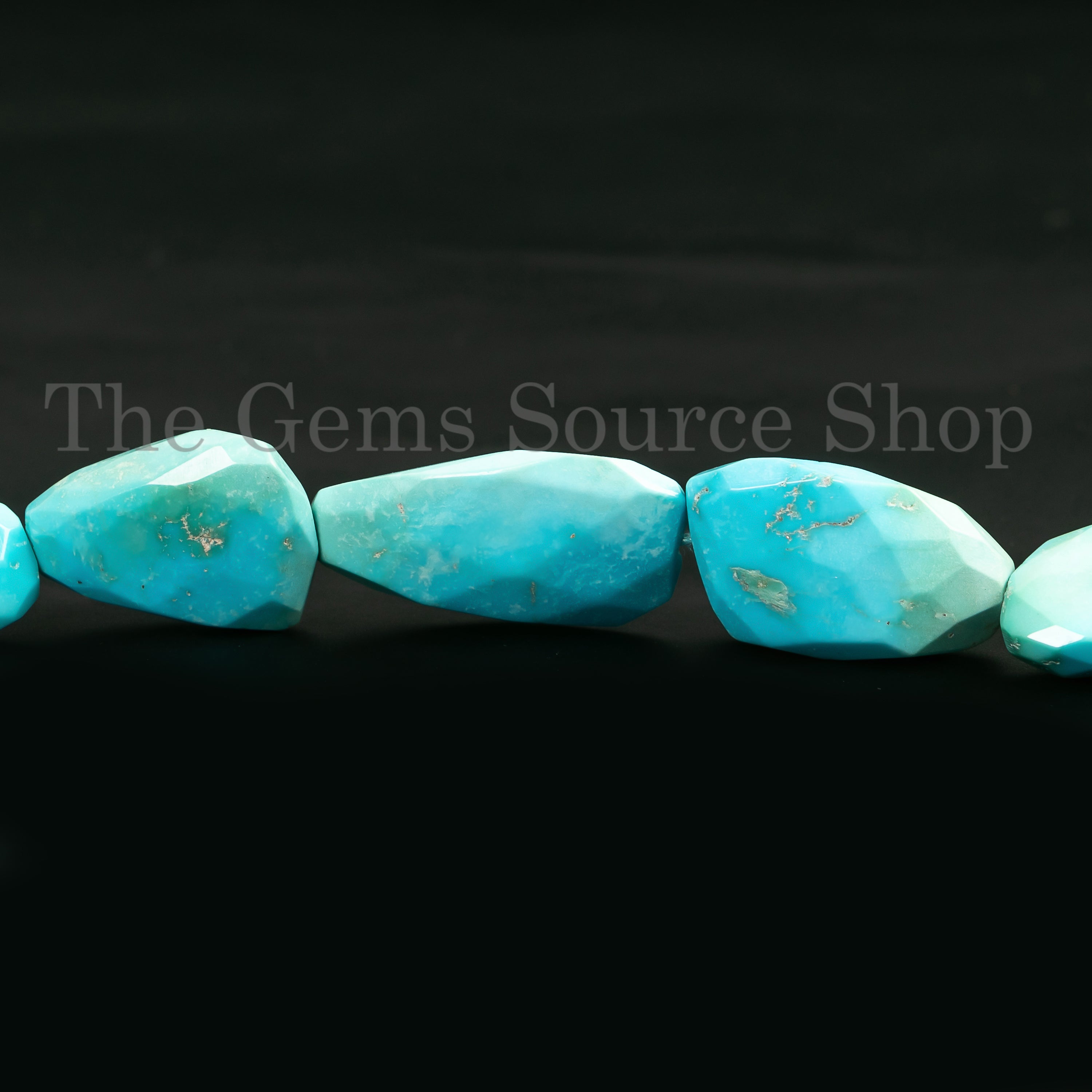 Natural Turquoise Faceted Nuggets/ Tumble Shape 8x11-12x23mm Beads 16" Strand