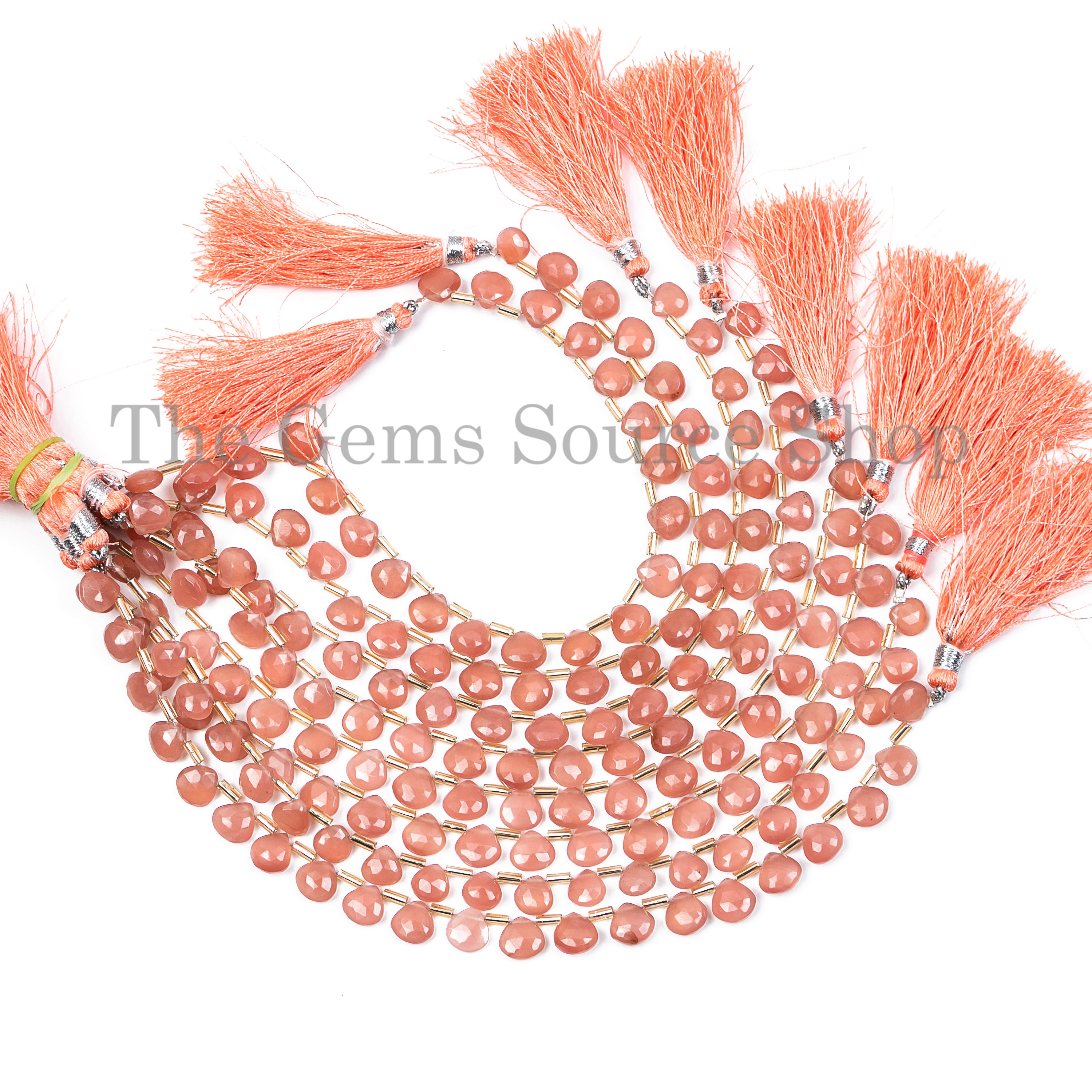 Top Quality Natural Rhodochrosite Faceted Heart Shape Gemstone Beads Strand 7-9mm-8"