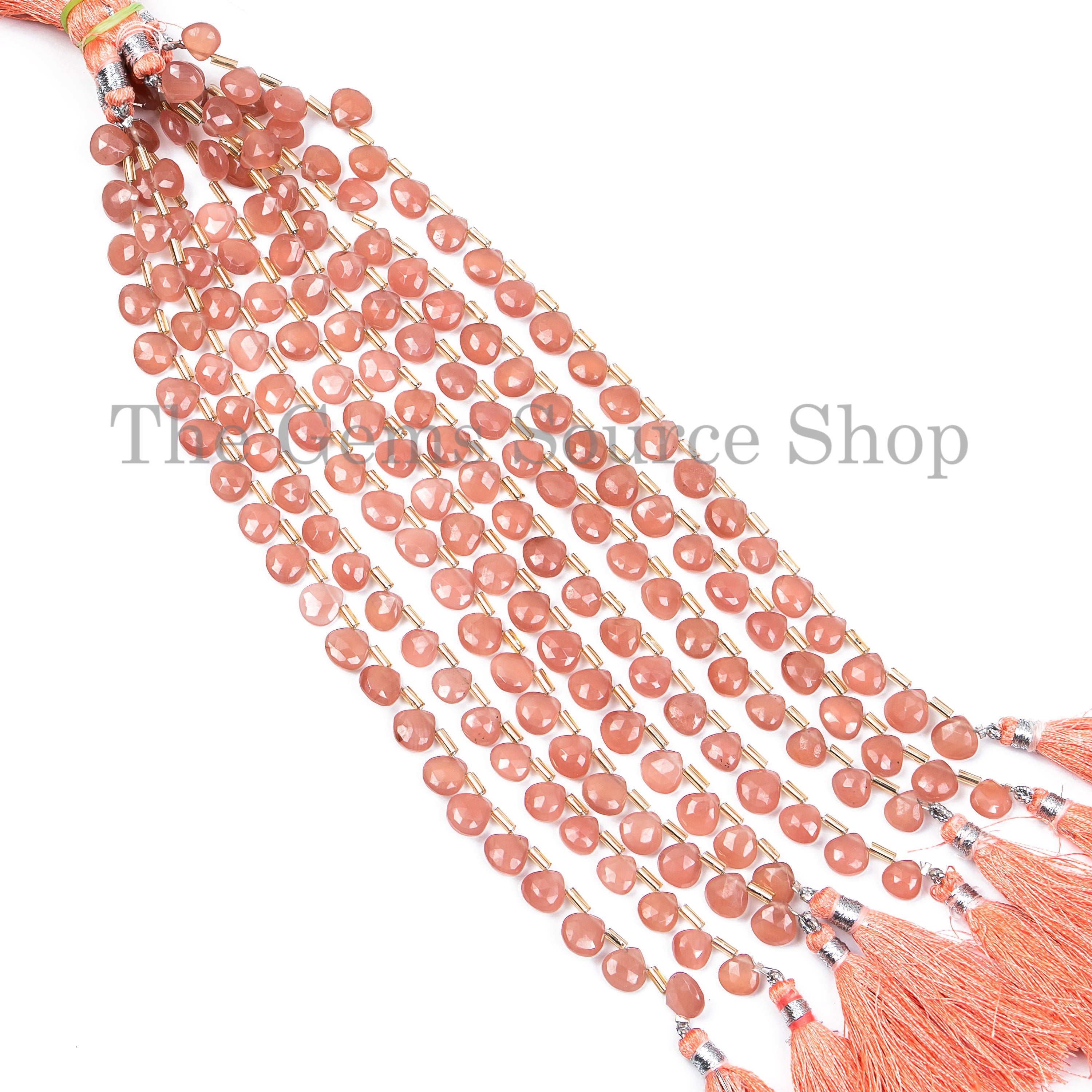 Top Quality Natural Rhodochrosite Faceted Heart Shape Gemstone Beads Strand 7-9mm-8"