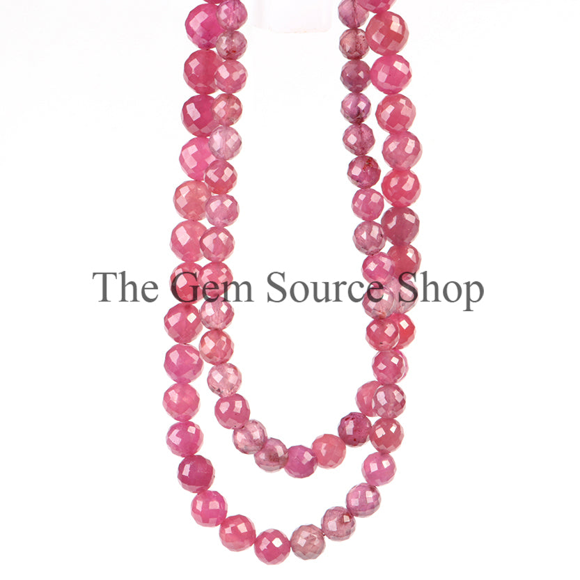 Faceted Round Beaded Necklace