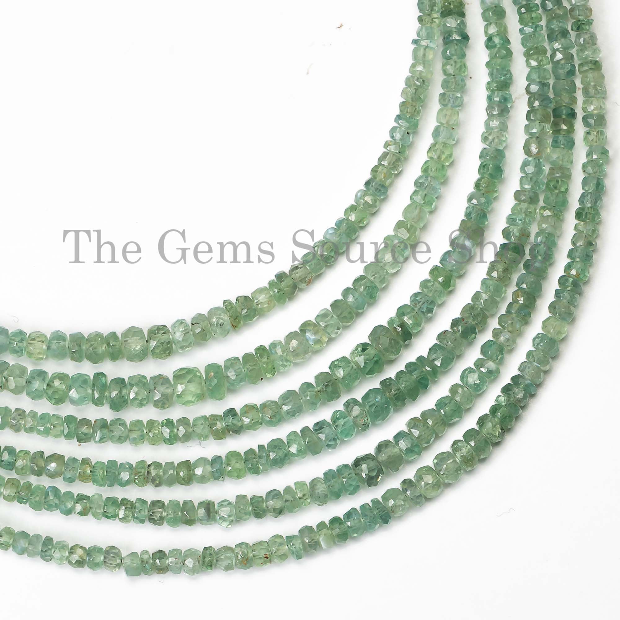 Genuine Alexandrite Faceted Rondelle Shape 2-4mm Gemstone Craft Beads 17" Strand