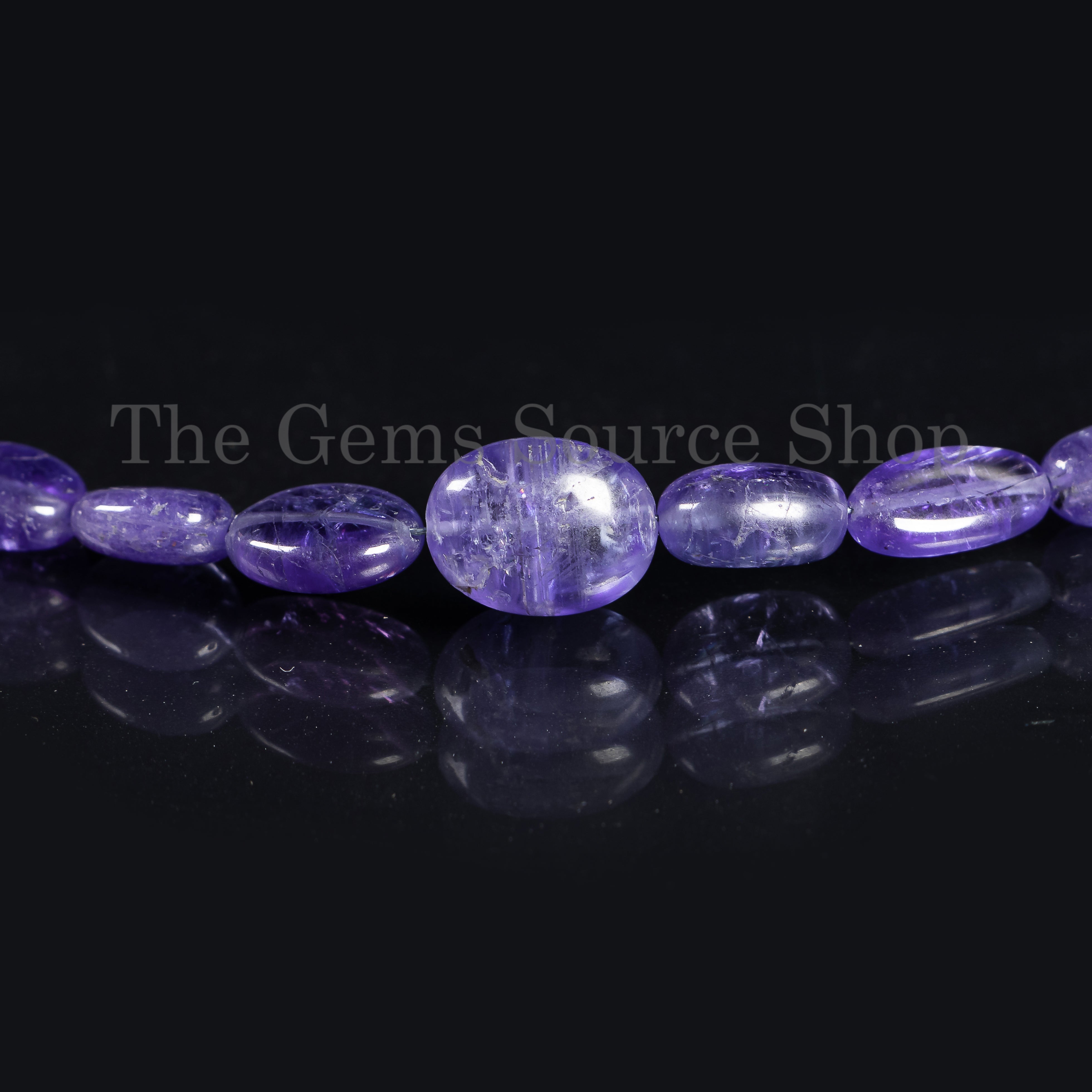 Natural Tanzanite Smooth Oval Wholesale 3x5-7x9mm Gemstone Beads 16" Strand