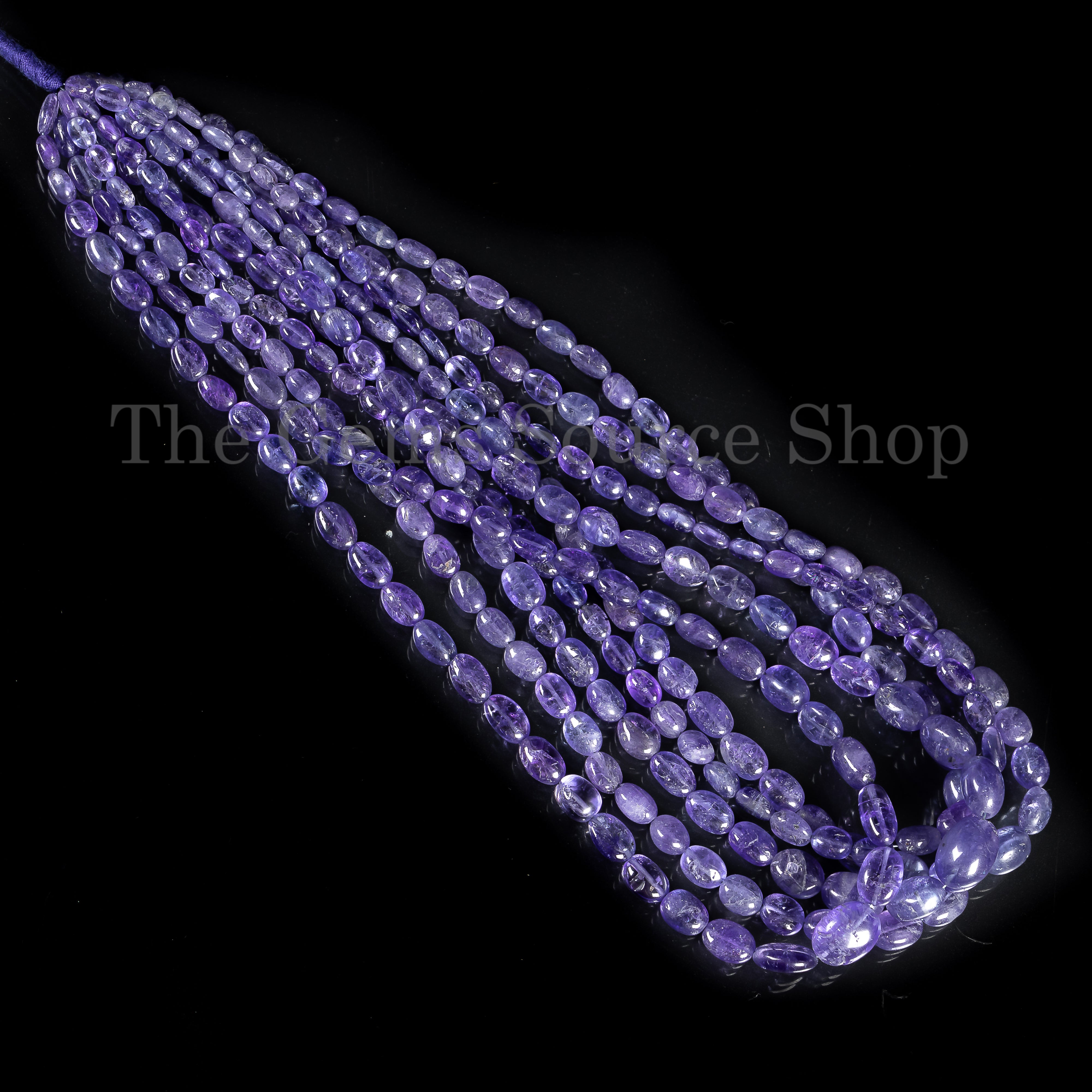 Natural Tanzanite Smooth Oval Wholesale 3x5-7x9mm Gemstone Beads 16" Strand