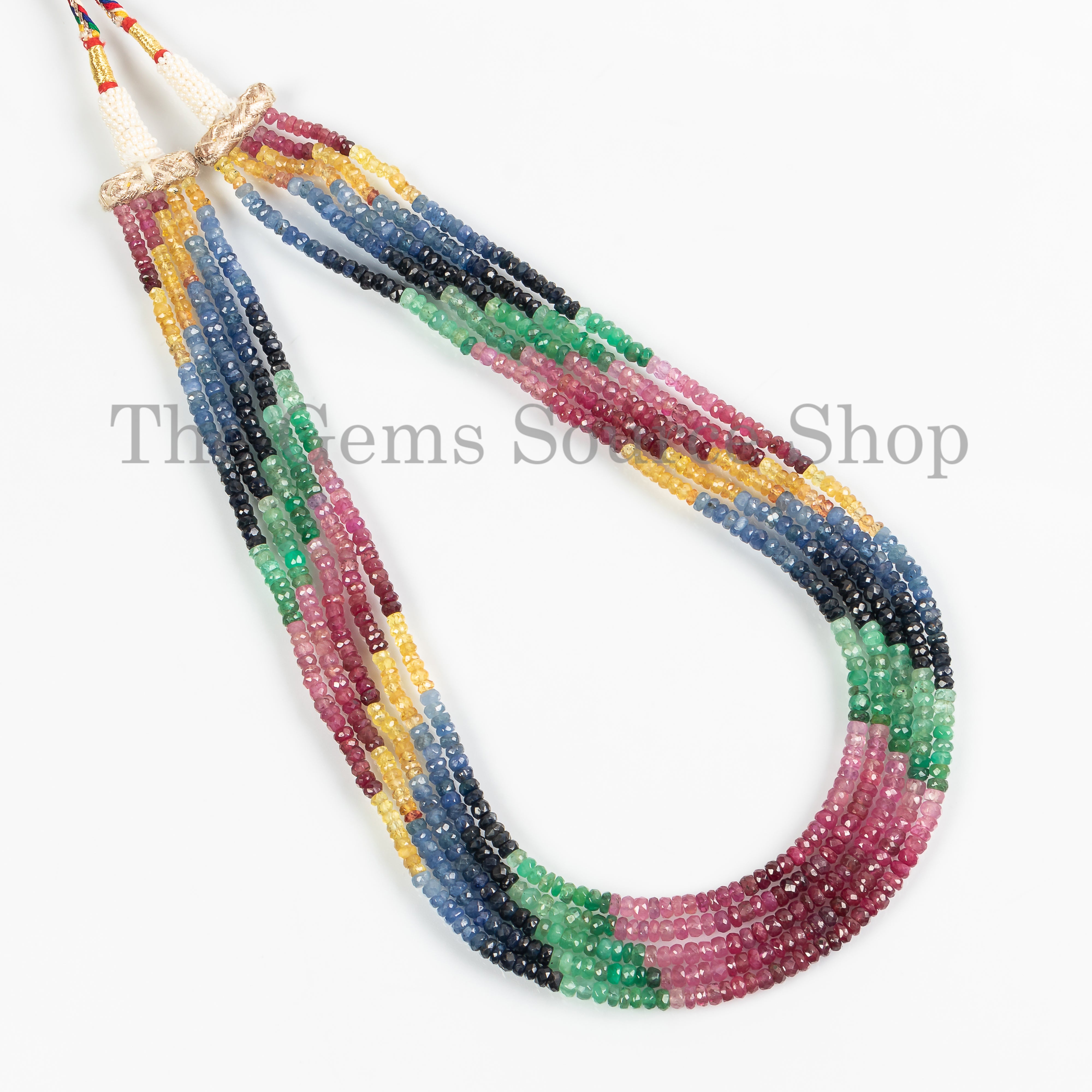 Multi Sapphire Gemstone Necklace