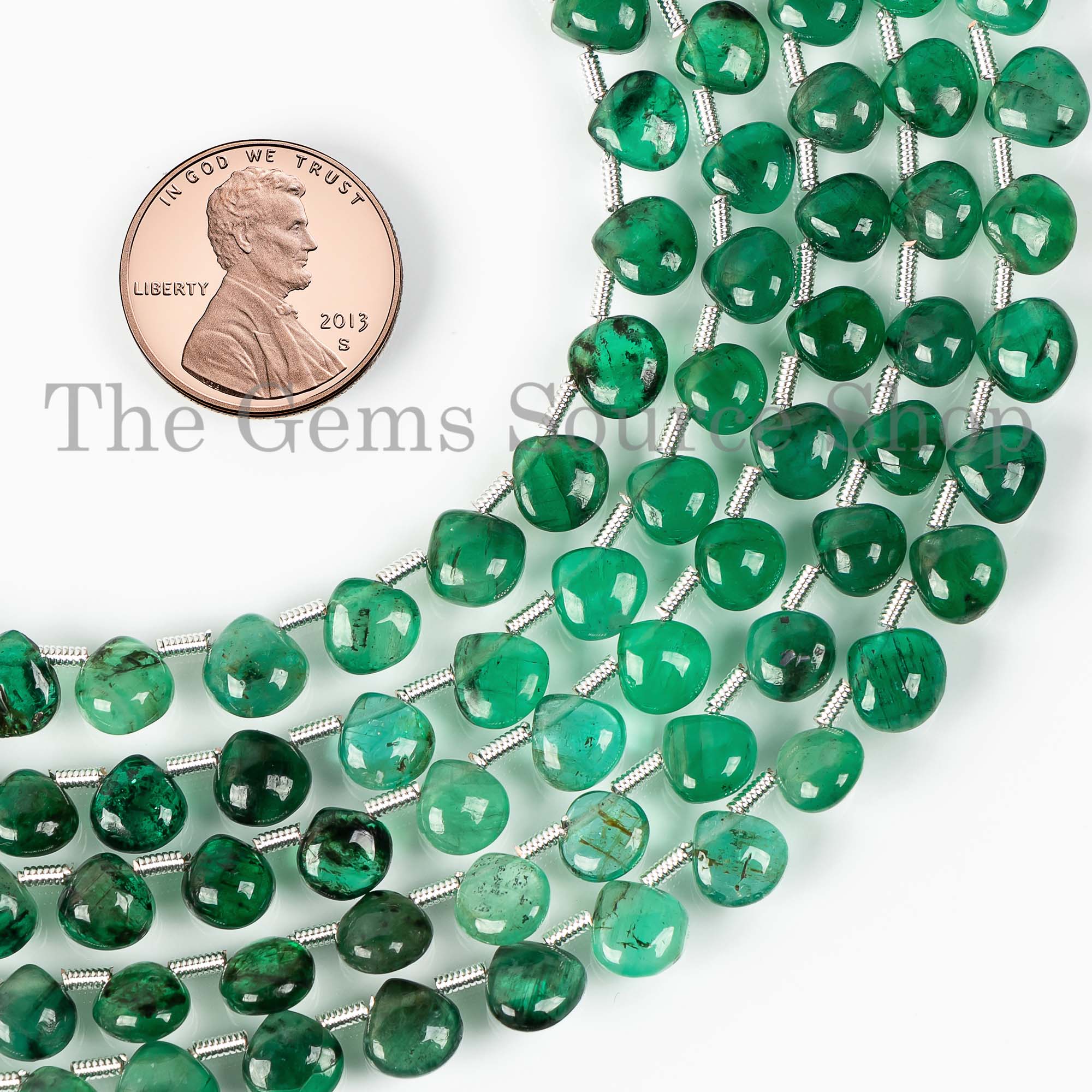 Shaded Emerald Beads