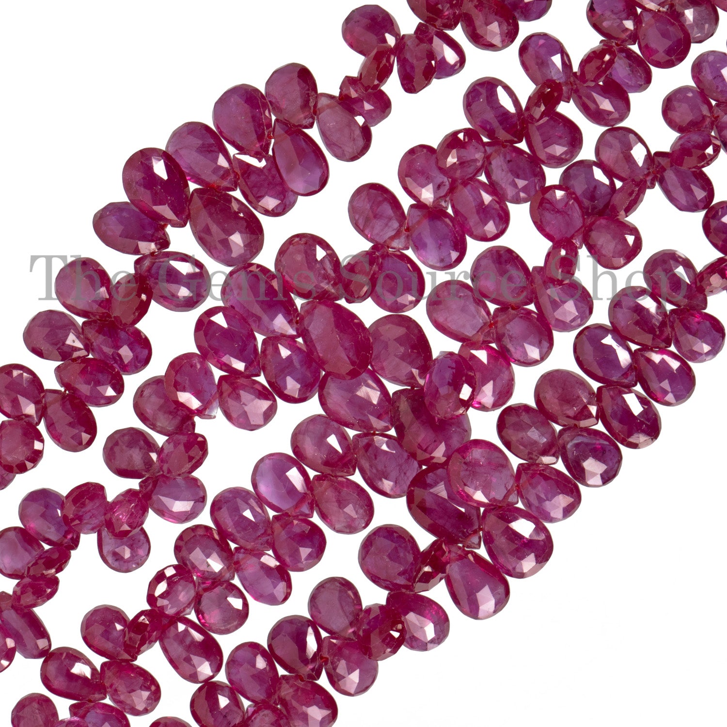 Faceted Pear Shape Pink Ruby