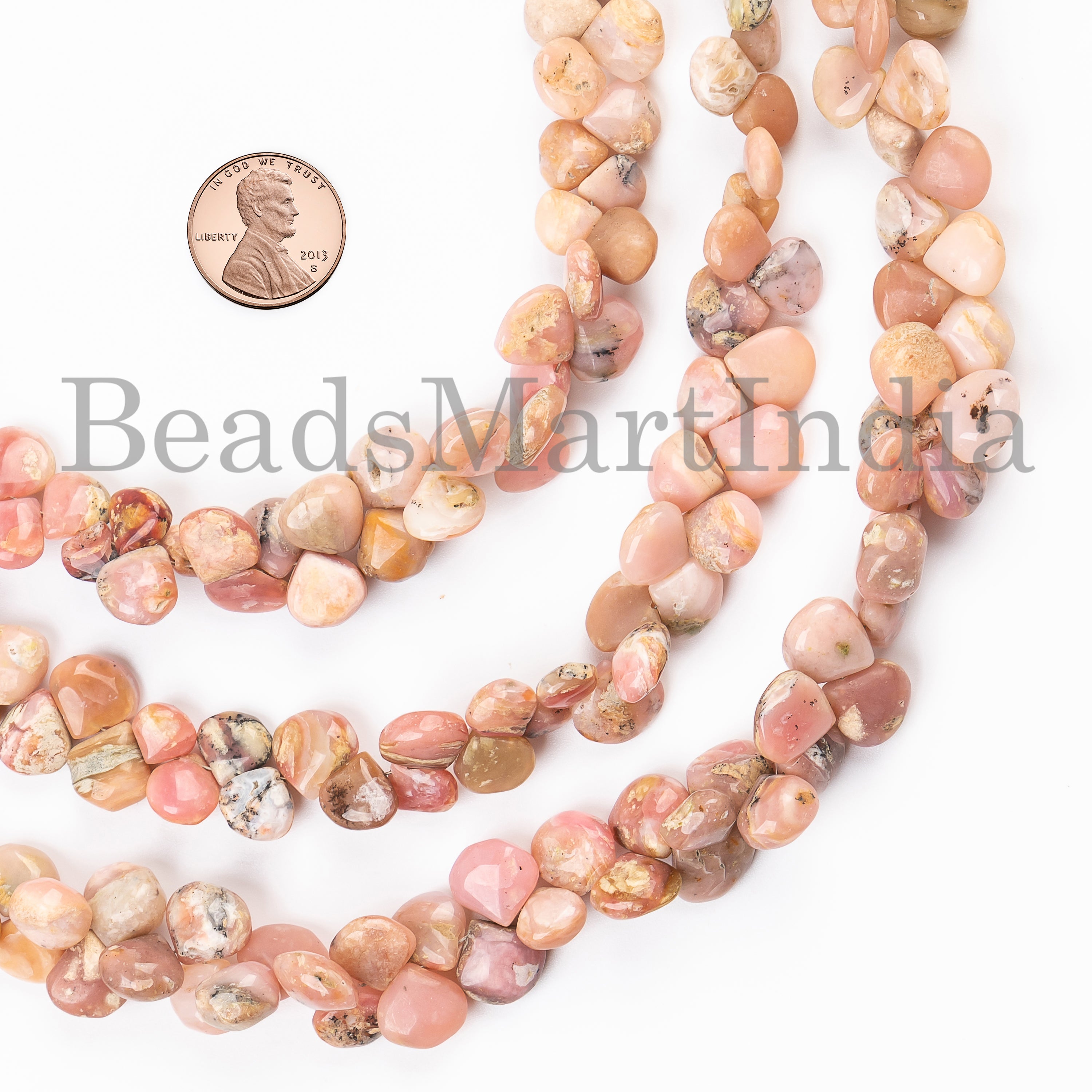 7-11mm-9" Pink Opal Smooth Heart Shape Gemstone Craft Beads Strand for Jewelry