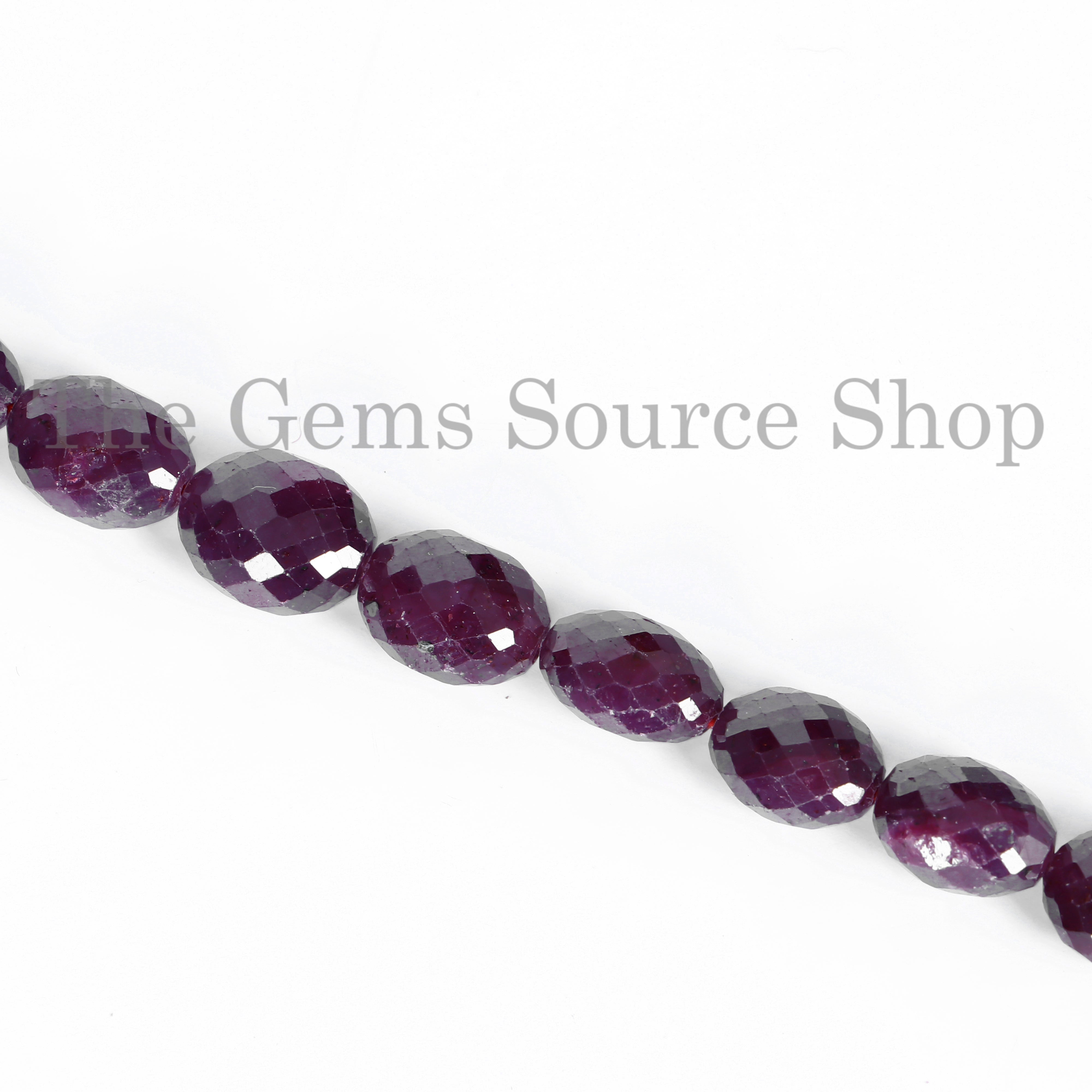 Ruby Oval Shape Beads