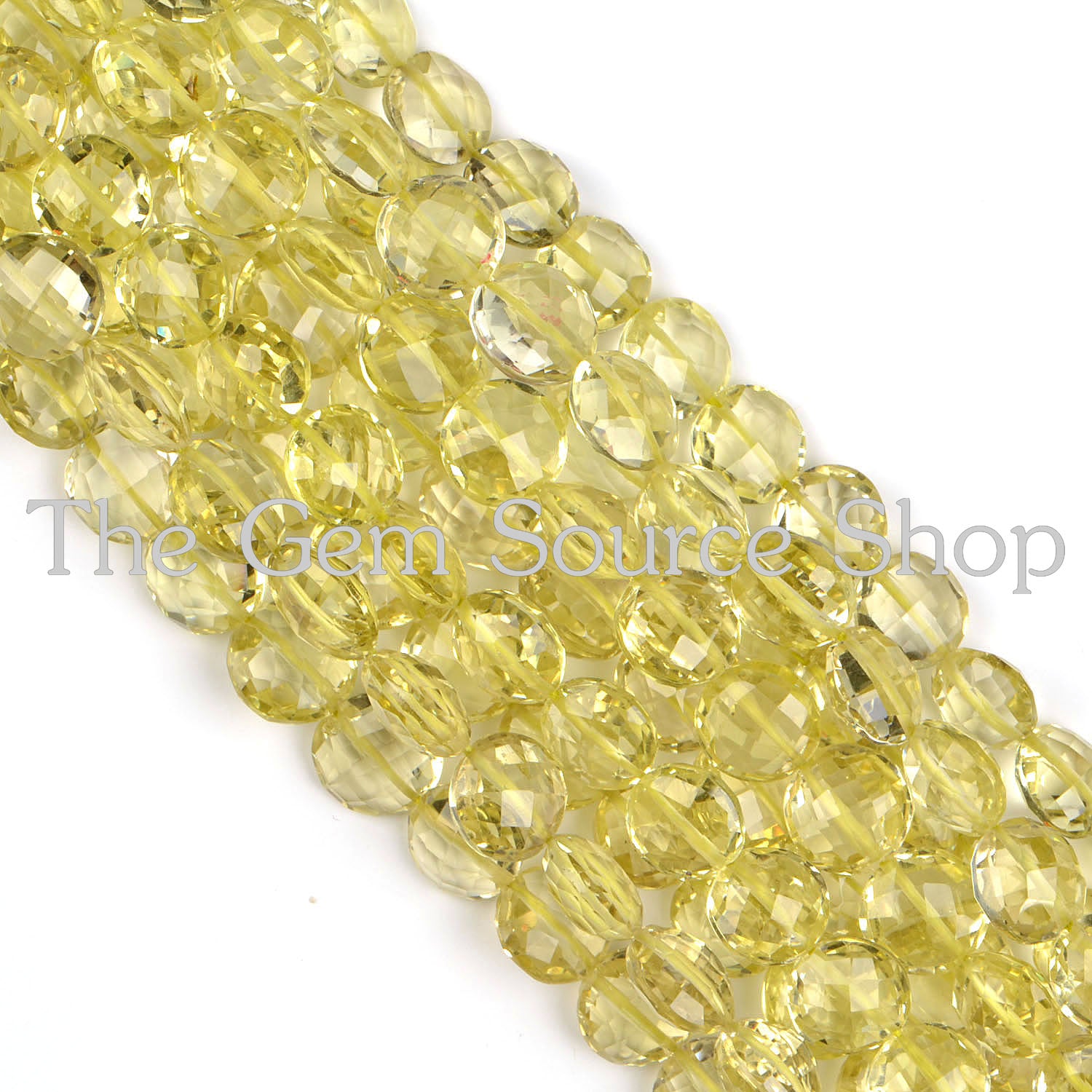 Lemon Quartz Faceted Beads