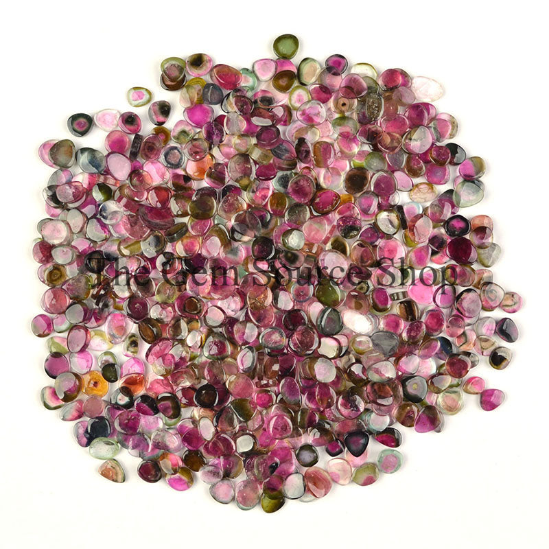 Watermelon Tourmaline Slices Beads