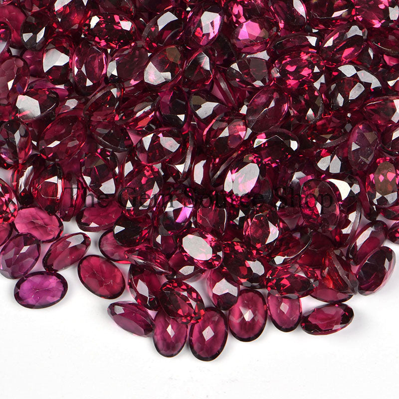 Loose Natural Rhodolite Garnet Cut Gemstone Beads for Jewelry Makings-4x6mm-0.68cts