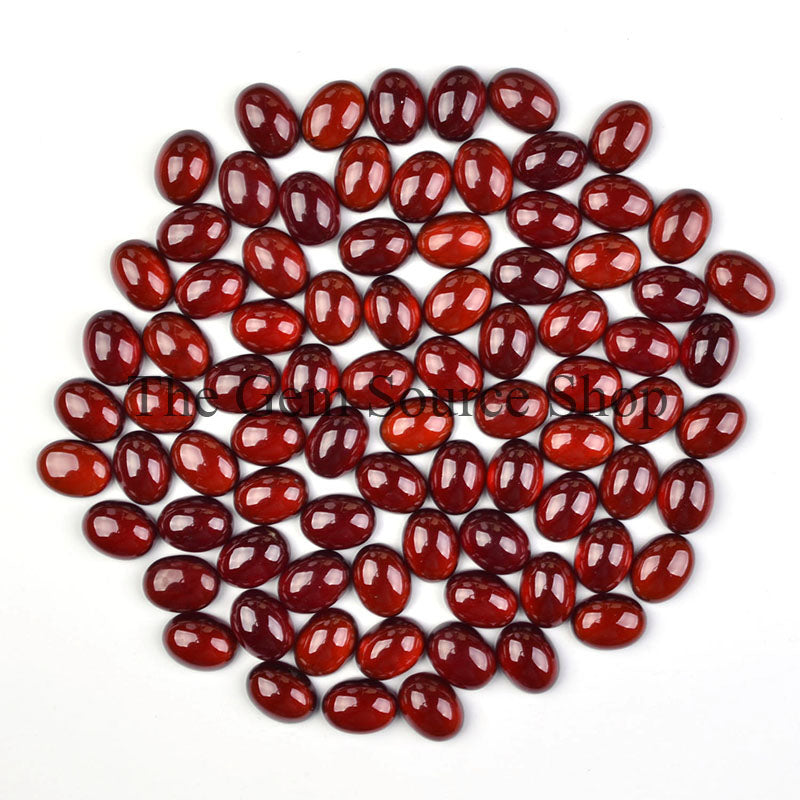 Top Quality Hessonite Garnet Oval Cabochon Loose 12x16mm Gemstone Beads-12cts