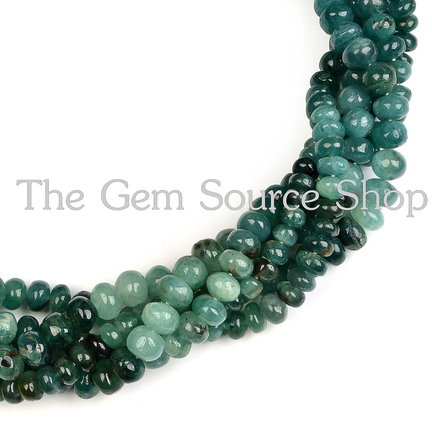 Grandidierite Smooth Rondelle Beads