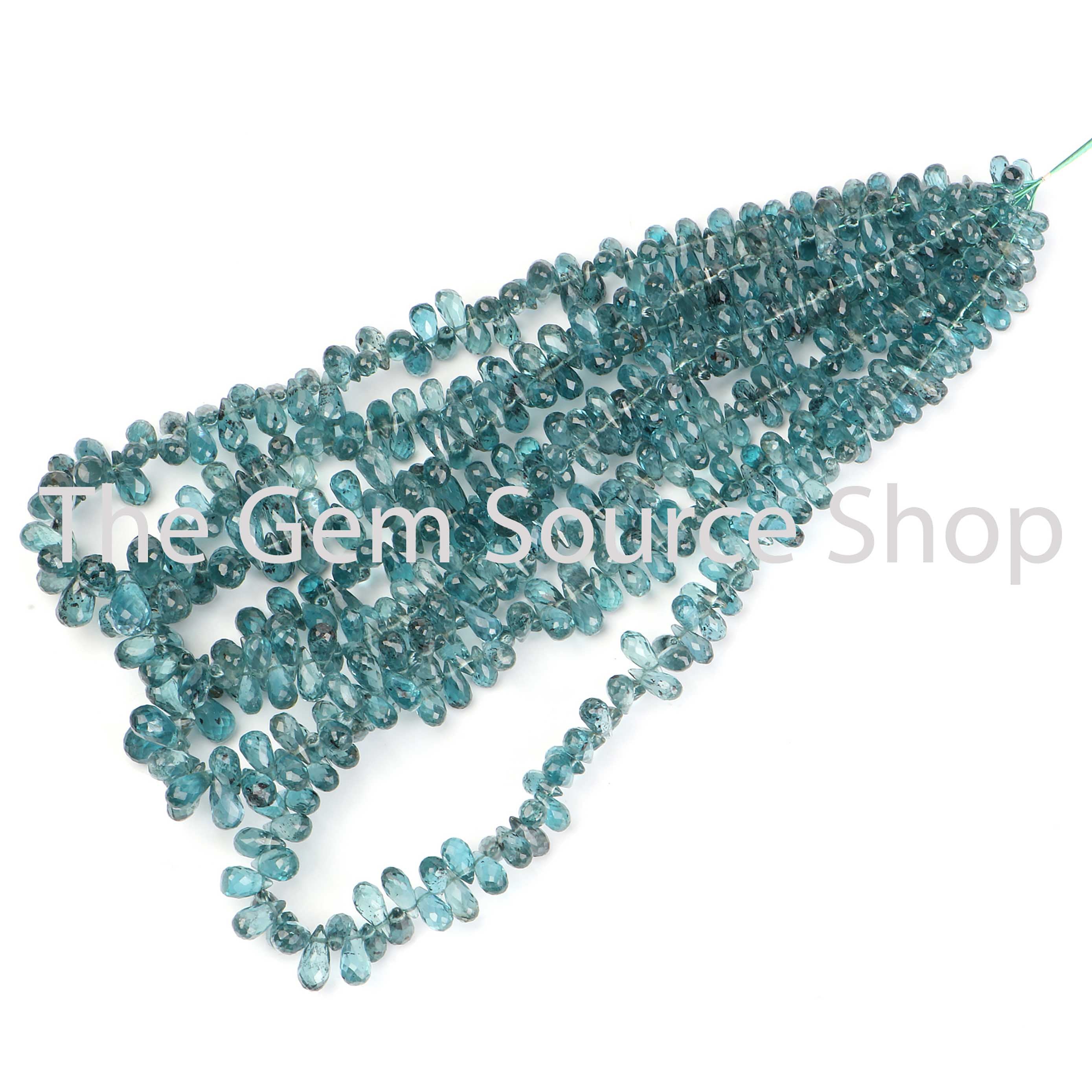 Faceted Drop Shape Kyanite Beads