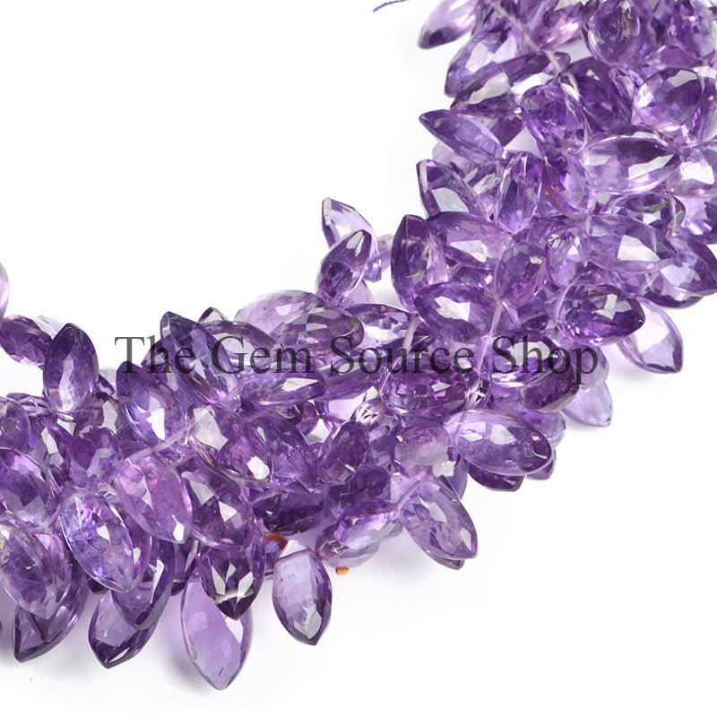 Purple Amethyst Marquise Beads