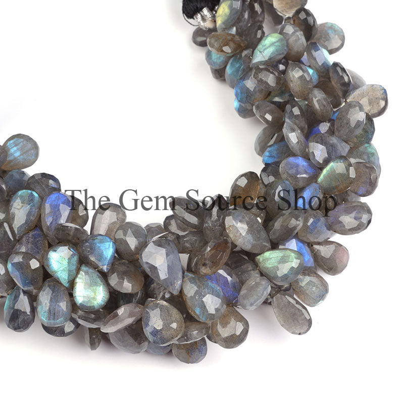 Labradorite Pear Shape Beads