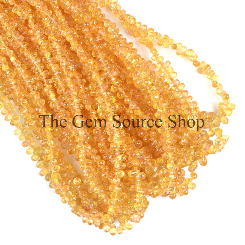 Yellow Sapphire Faceted Beads