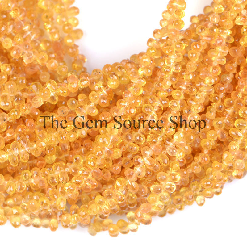 Yellow Sapphire Rondelle Beads